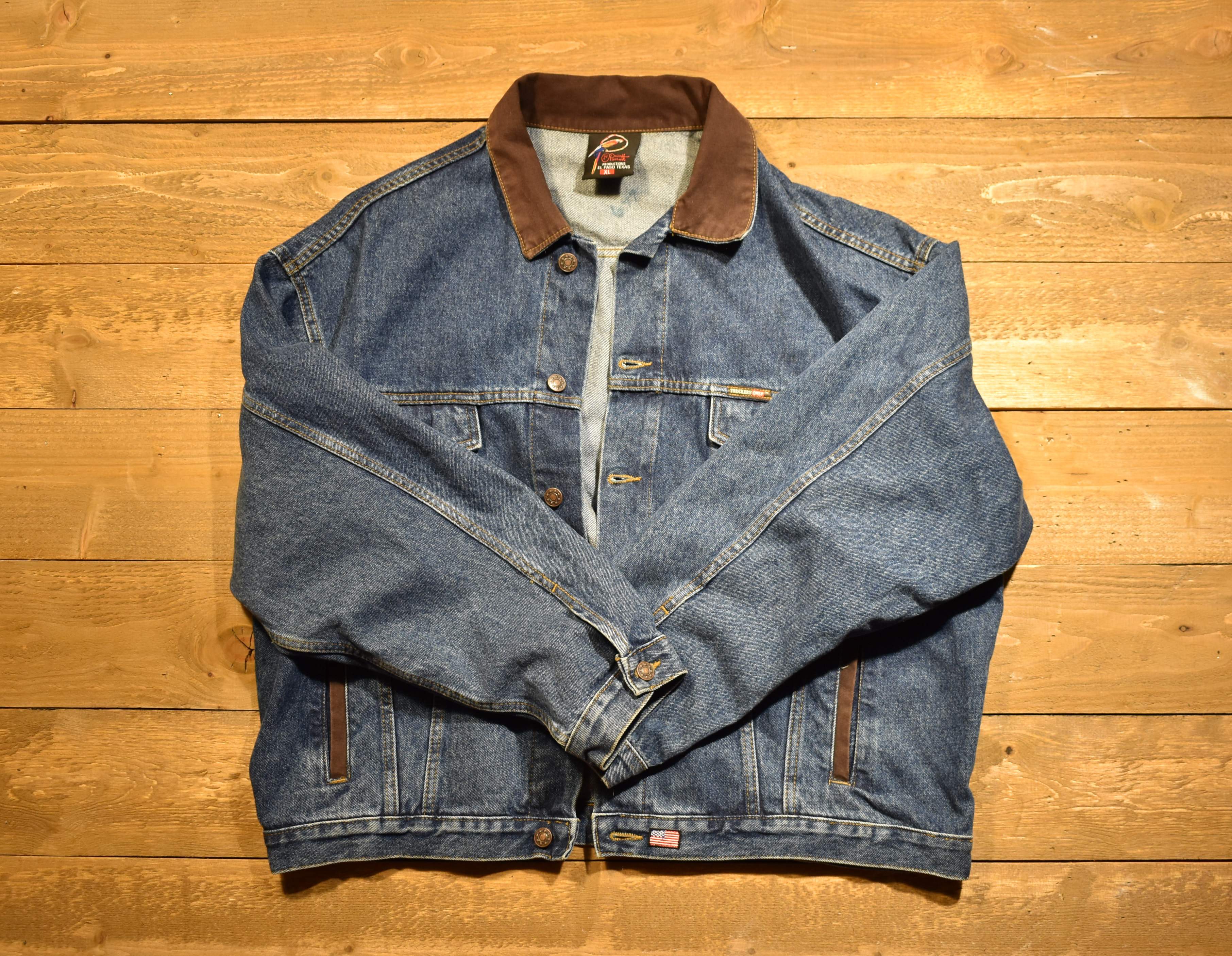 Truckers only mens jean jacket xl el paso Texas authentic used