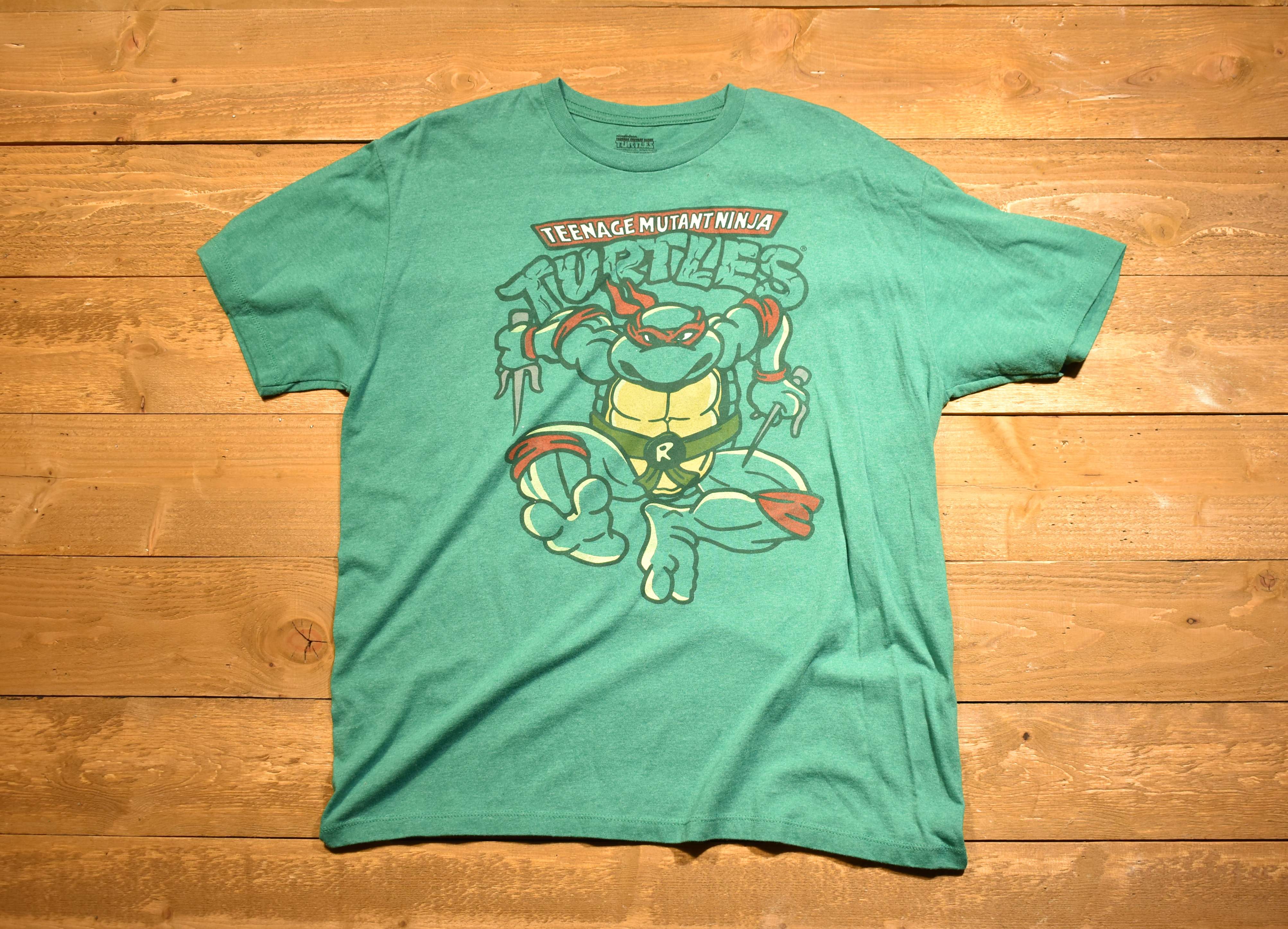 Ninja turtles men's T-shirt XL green authentic used