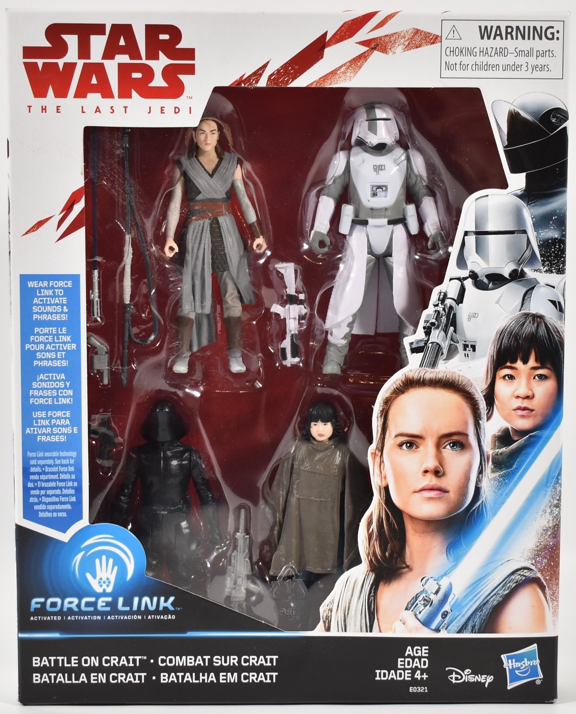Star Wars The Last Jedi Battle of Crait 4 Action Figures Hasbro Disney