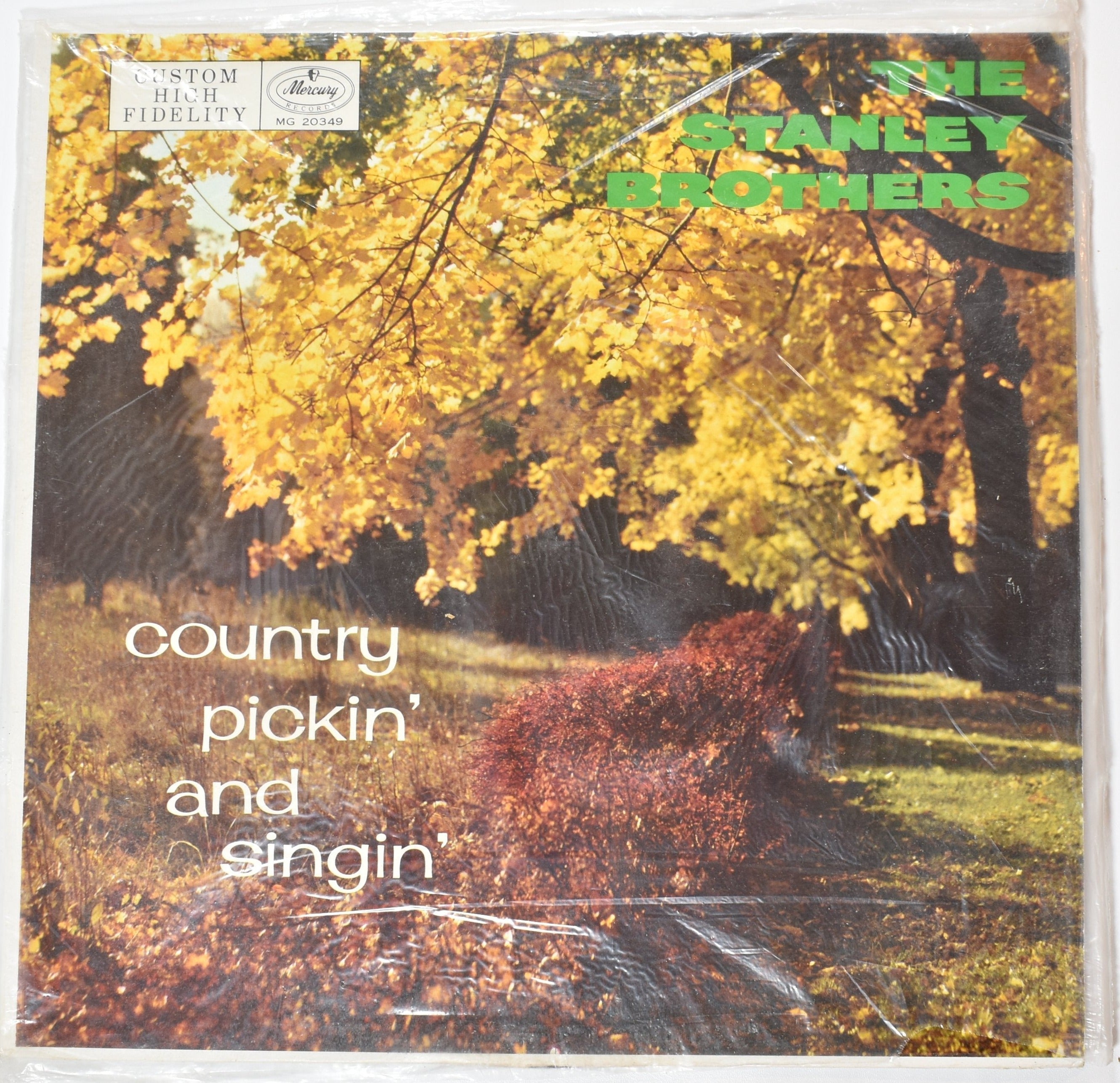 Country pickin and singin vinyl record the Stanley brothers used