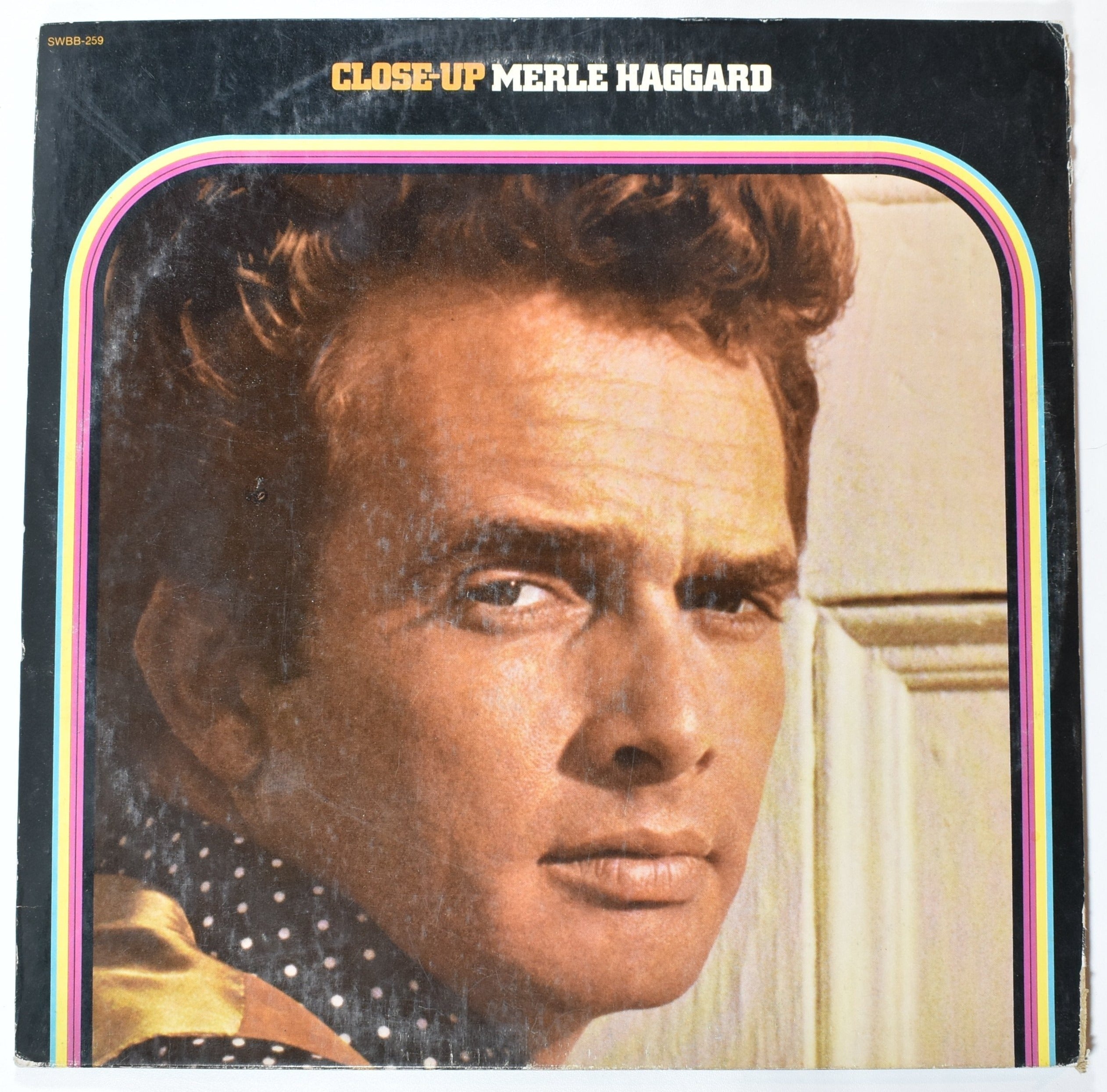 Merle haggard vinyl record close-up used