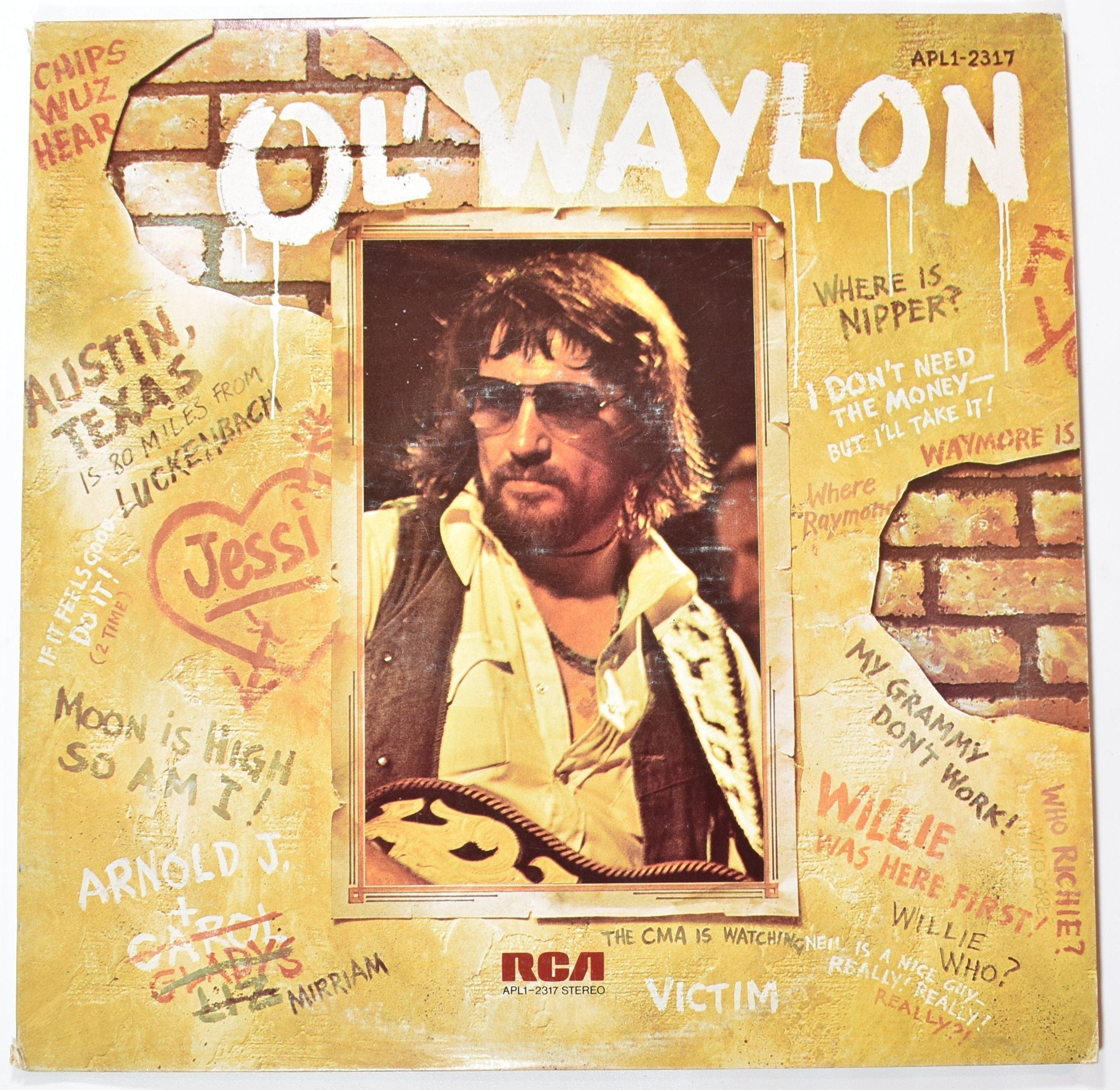 Oh Waylon vinyl record used APL1-2317