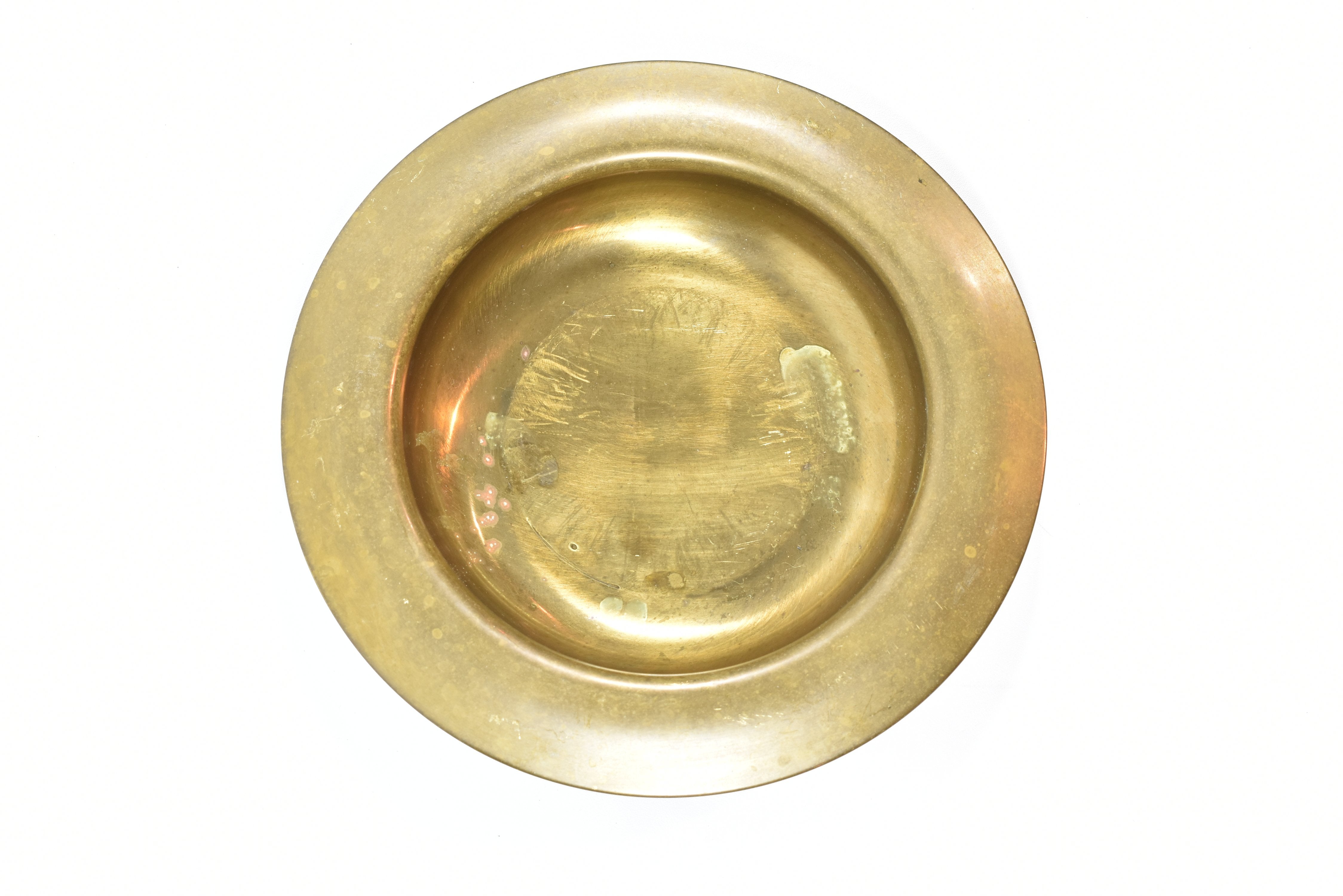 Vintage brass bowl Cigar 8 inch ash tray used