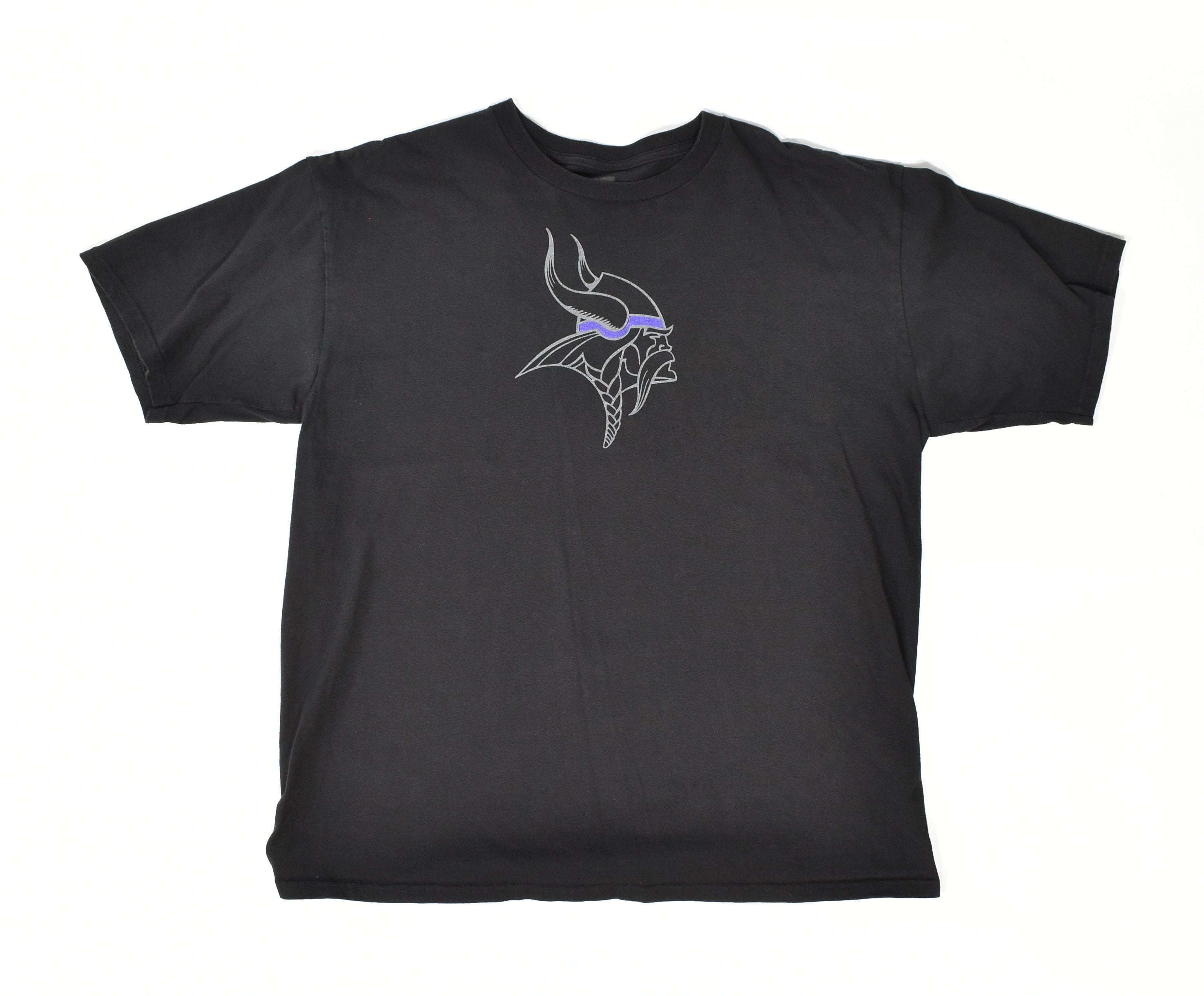 Minnesota Vikings Football T shirt 2 XL NFL Authentic Used Black