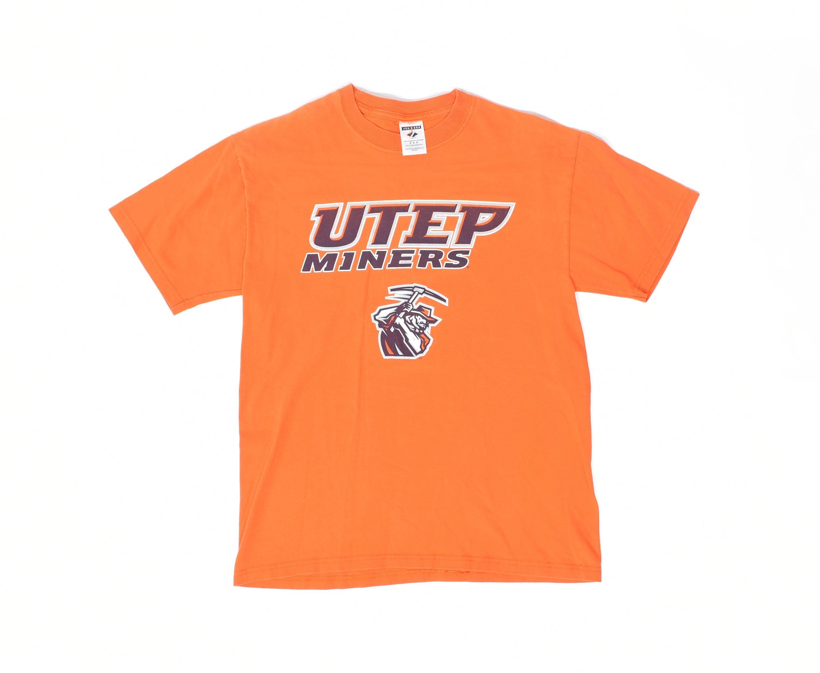 UTEP University Miners Orange T shirt Medium used