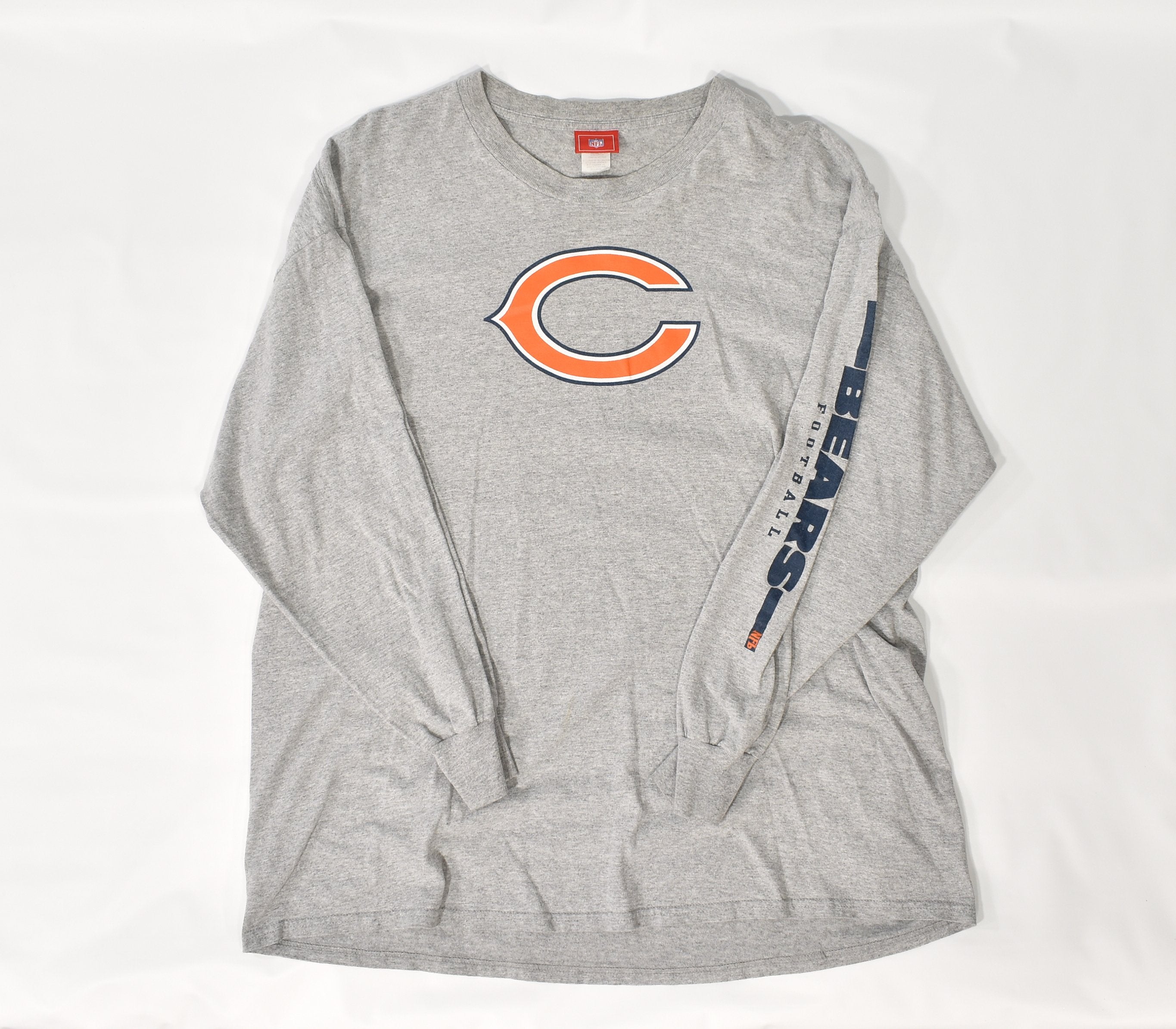 Chicago Bears Mens Long Sleeve Shirt Grey 2 XL used NFL Football