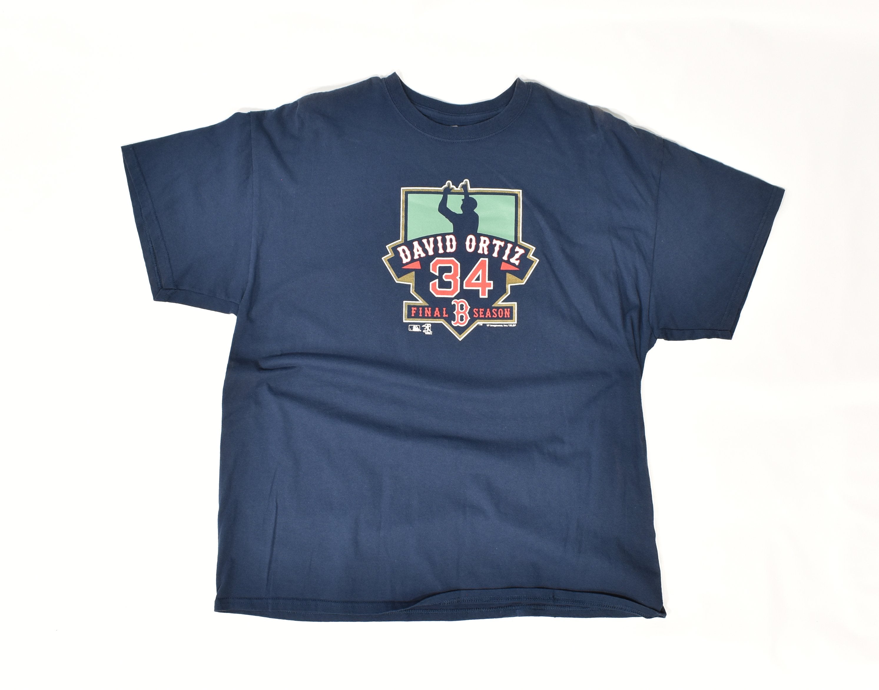 David Ortiz 34 Mens t shirt Final Season Boston Red Sox XL Used