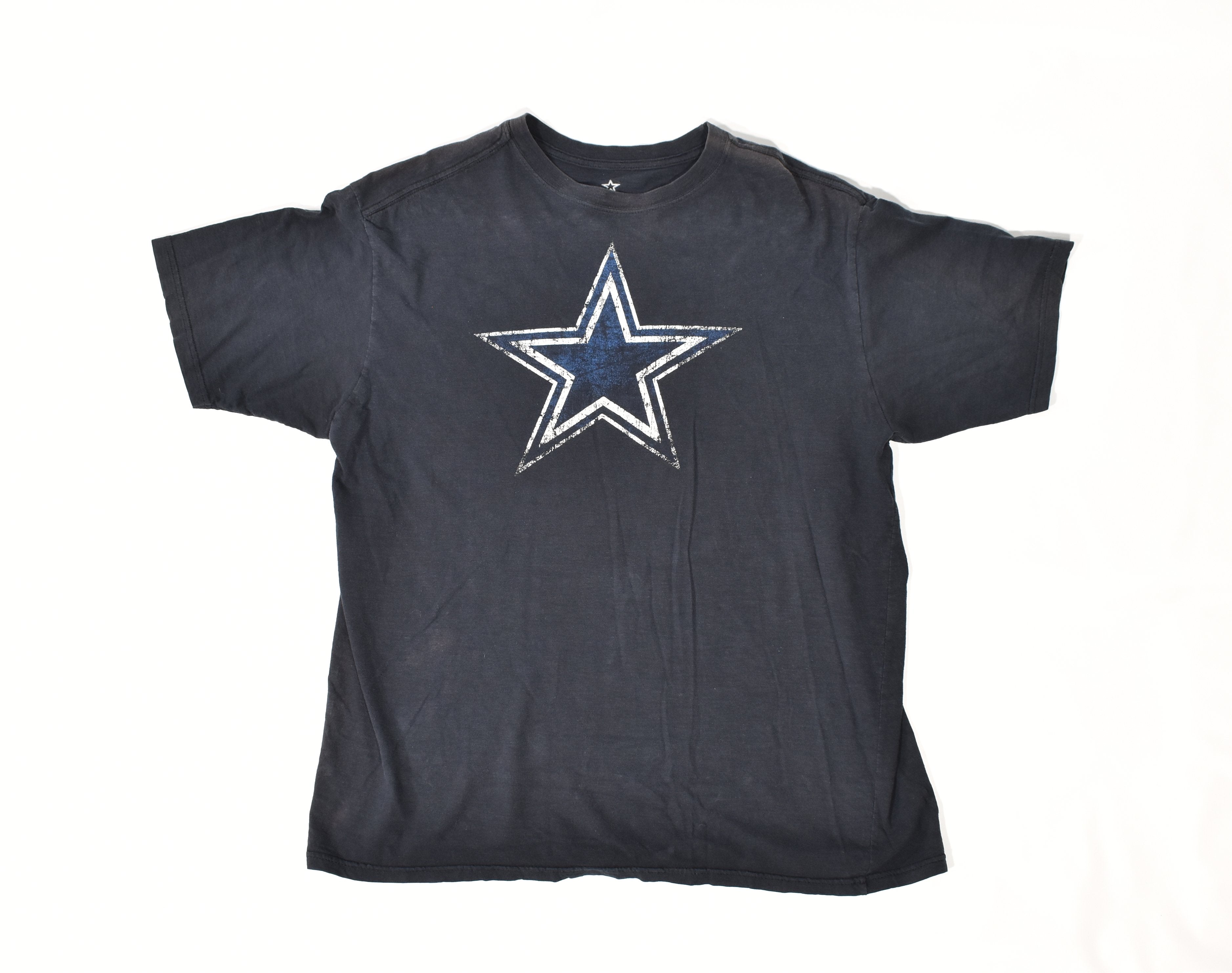 Dallas Cowboys Football T shirt NFL Large Mens Black Authentic