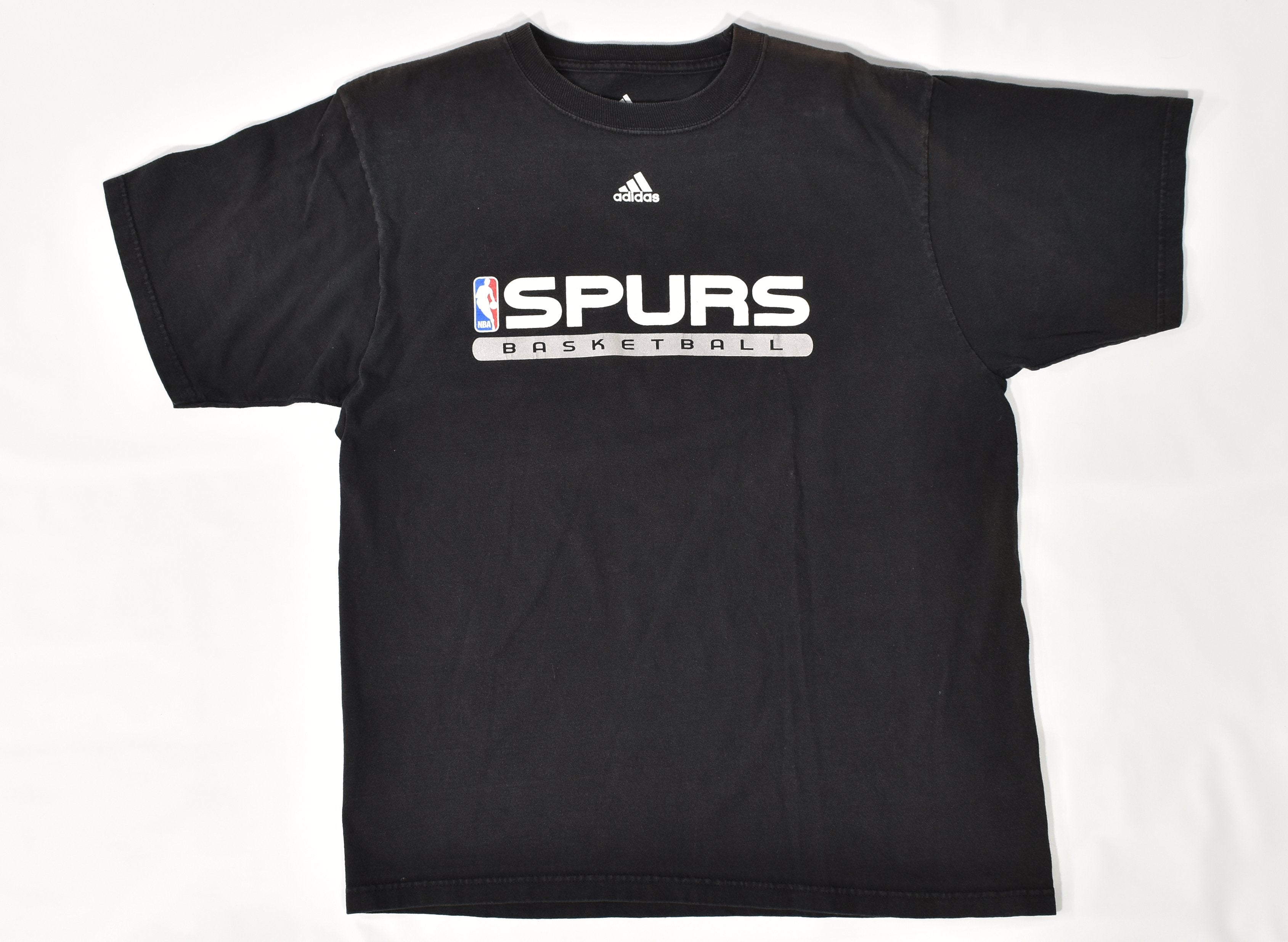 Spurs NBA Basketball t shirt used Adidas Medium used