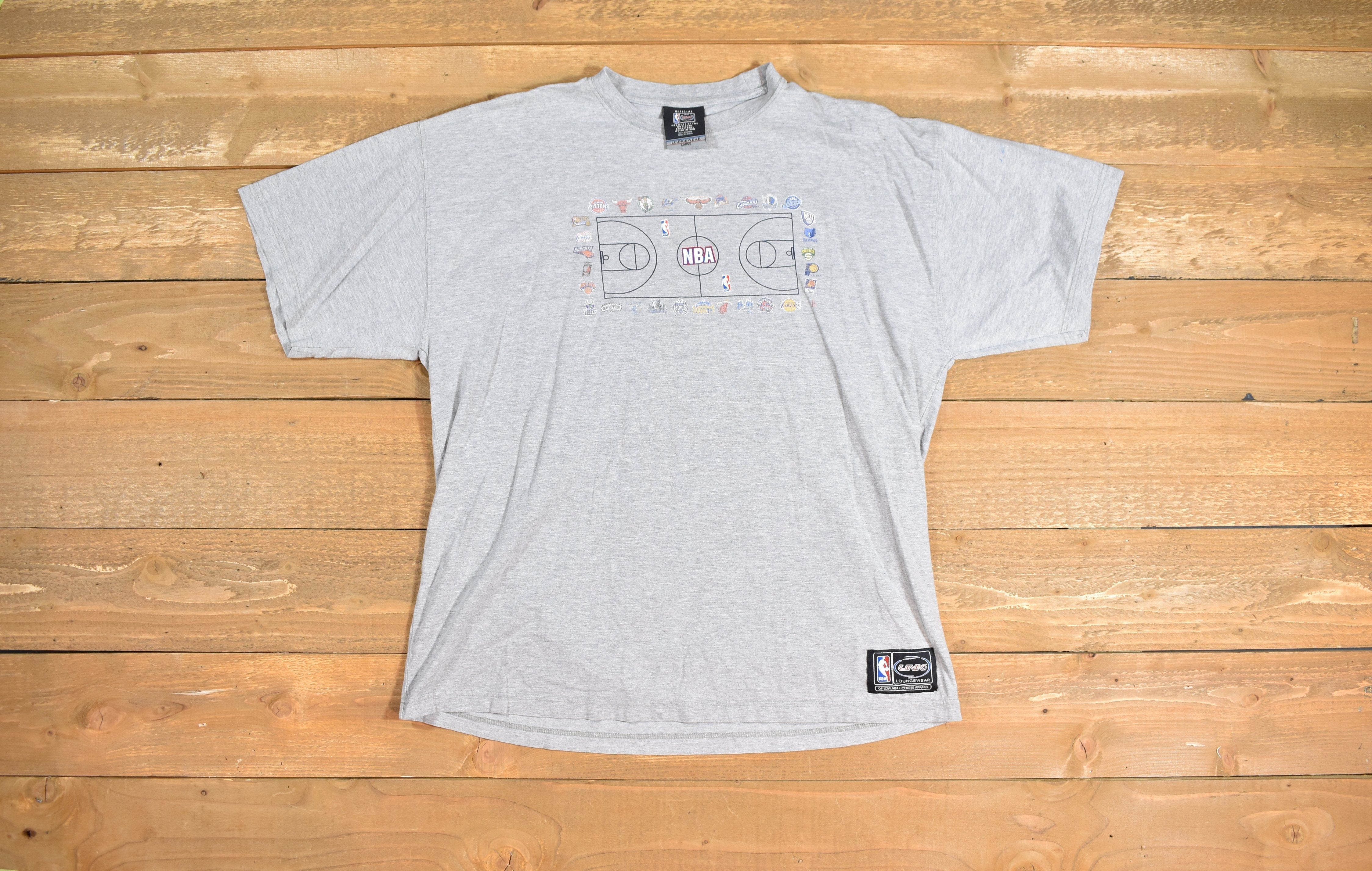 NBA T shirt Loungewear large mens t shirt grey Used Basketball shirt