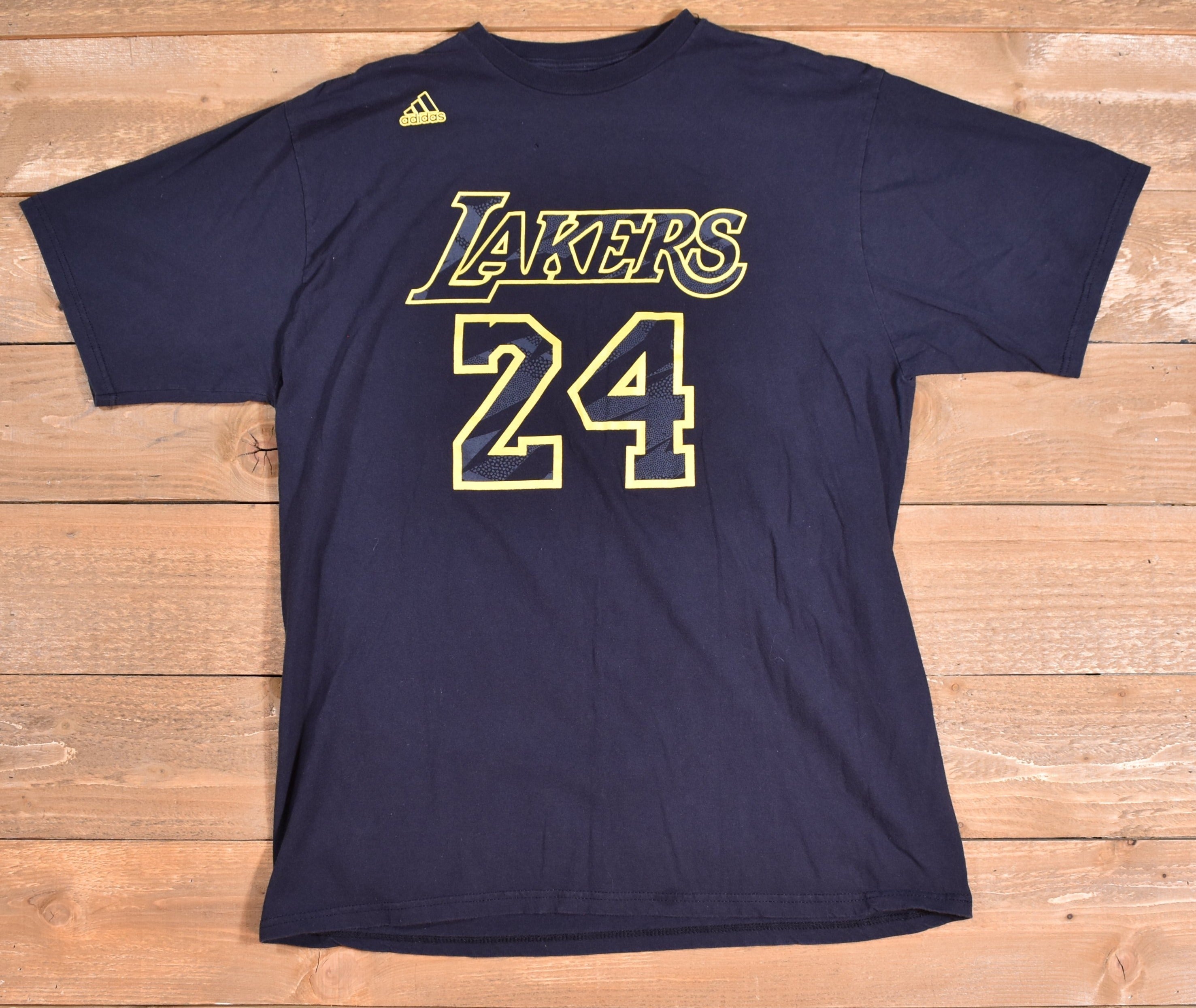 Lakers mens t shirt 24 NBA Tee Authentic Adidas Lakers