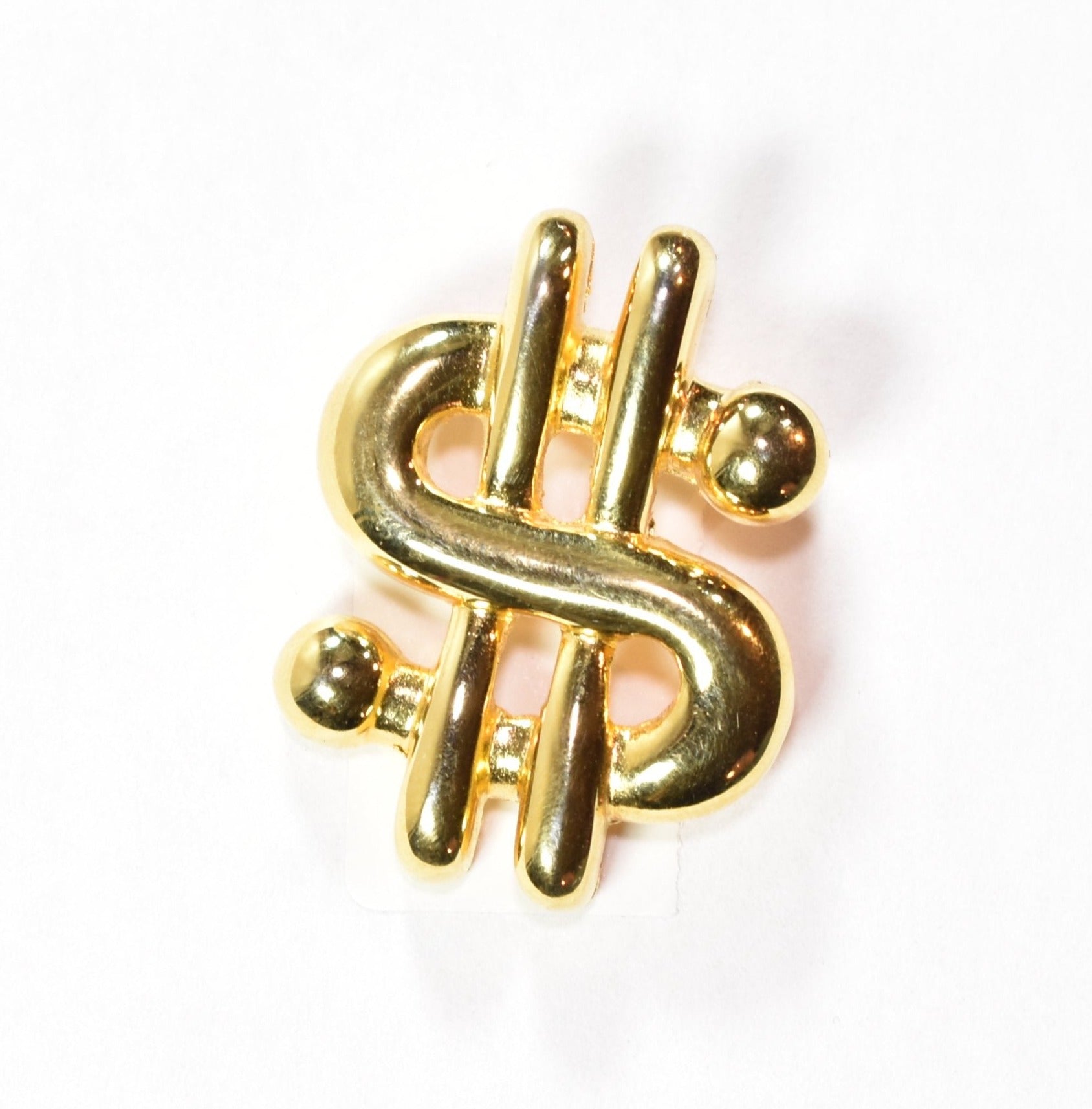 Brooch Pin 1 inch Dollar sign Pin Gold color used collectible pin