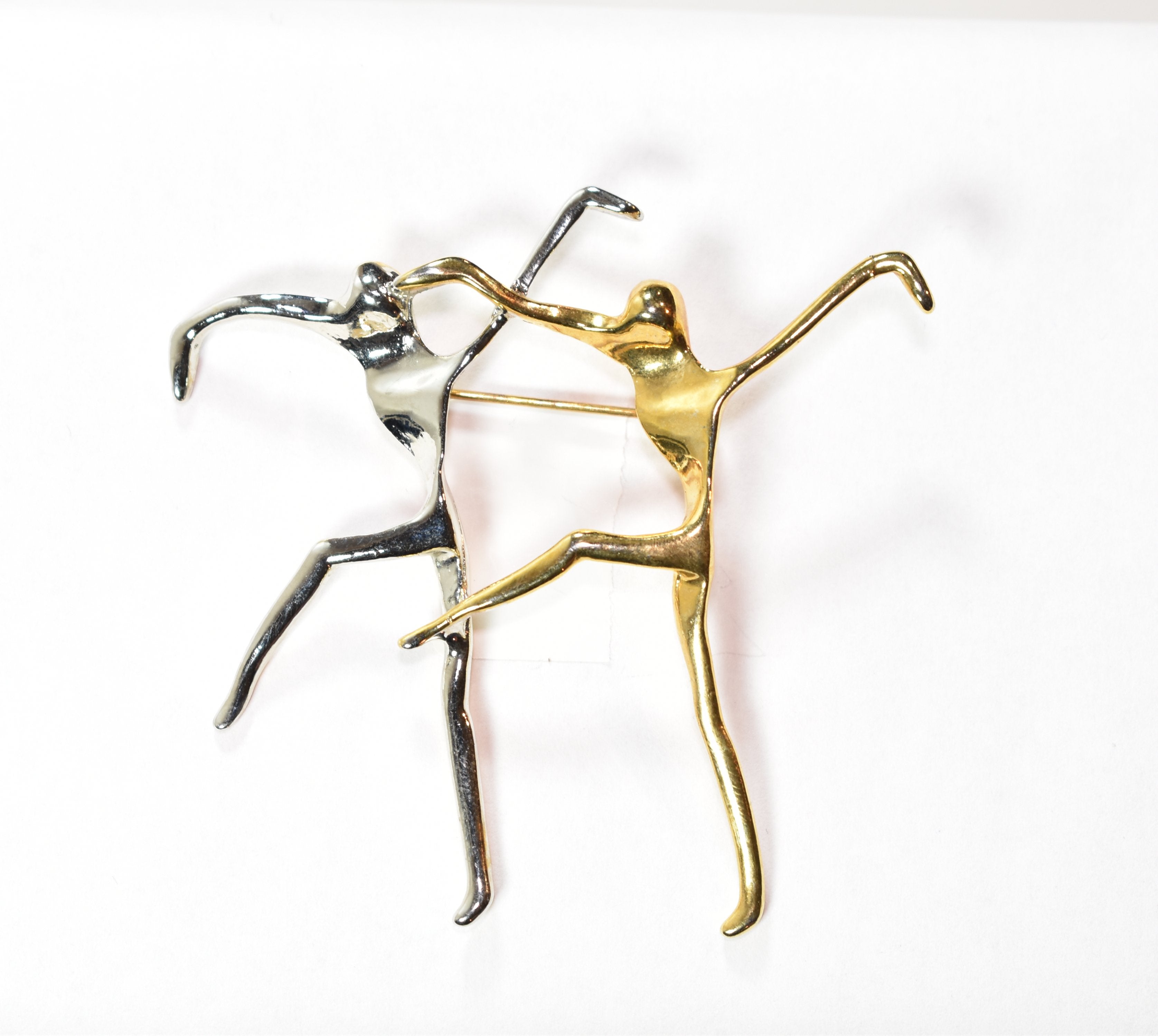 Brooch Pin Silver and gold