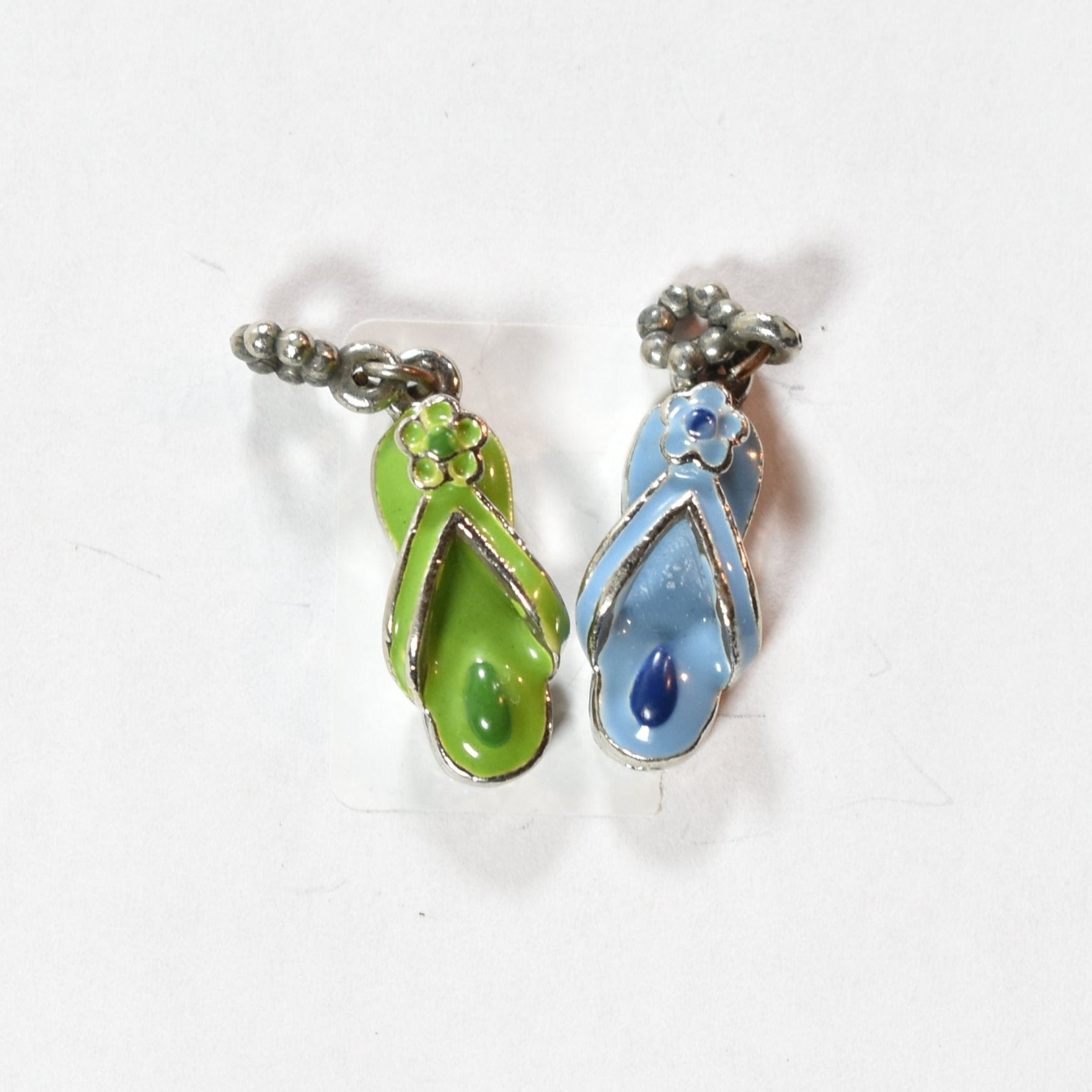 Slippers charms hanging green and blue shoes set Mini shoes set Used