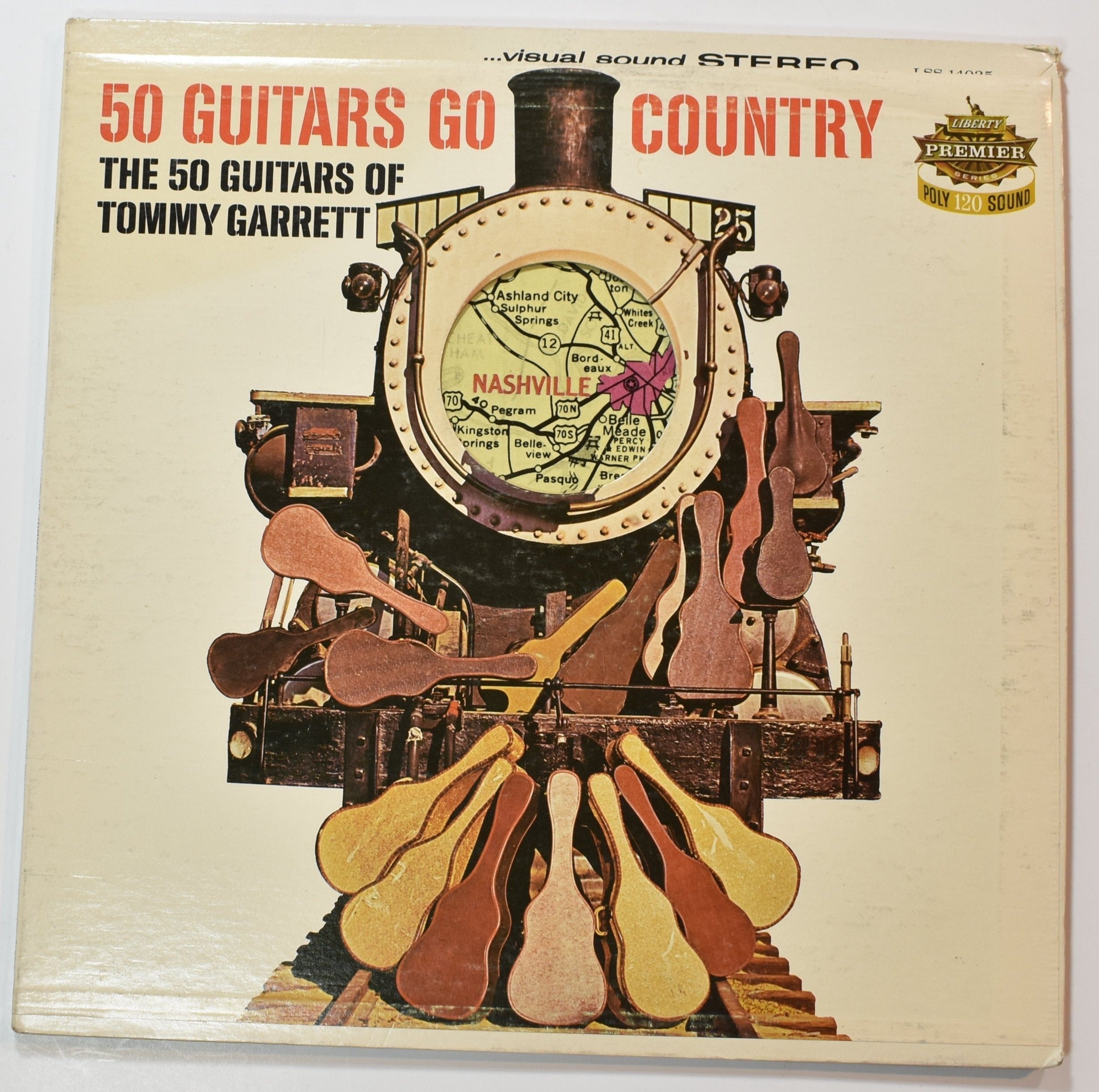Vinyl Music Record 50 Guitars go Country Tommy Garrett used record