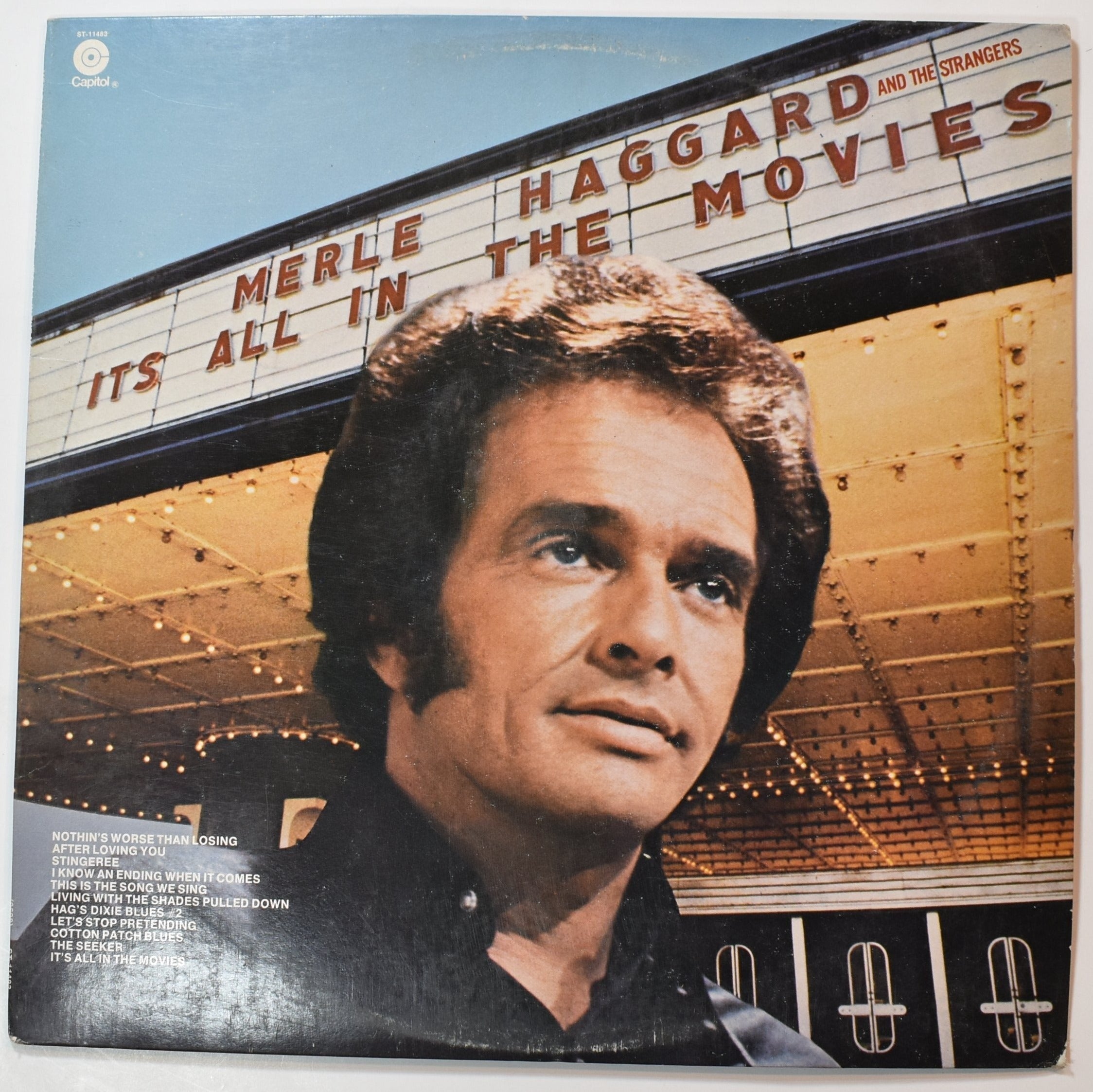 Vinyl Music Record Merle Haggard Its all in the movies record used