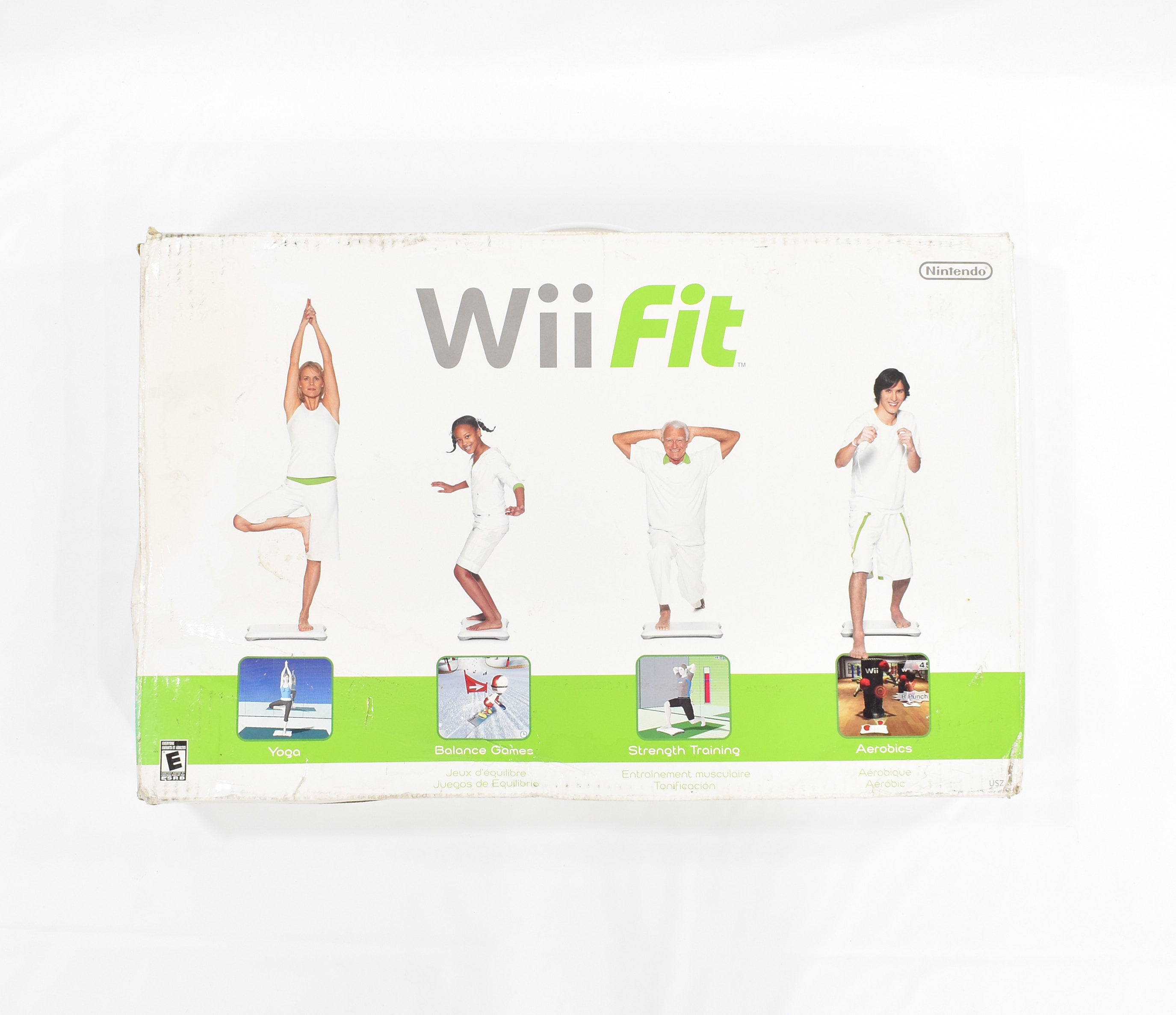 Wii Fit Fitness Board White With Box Used
