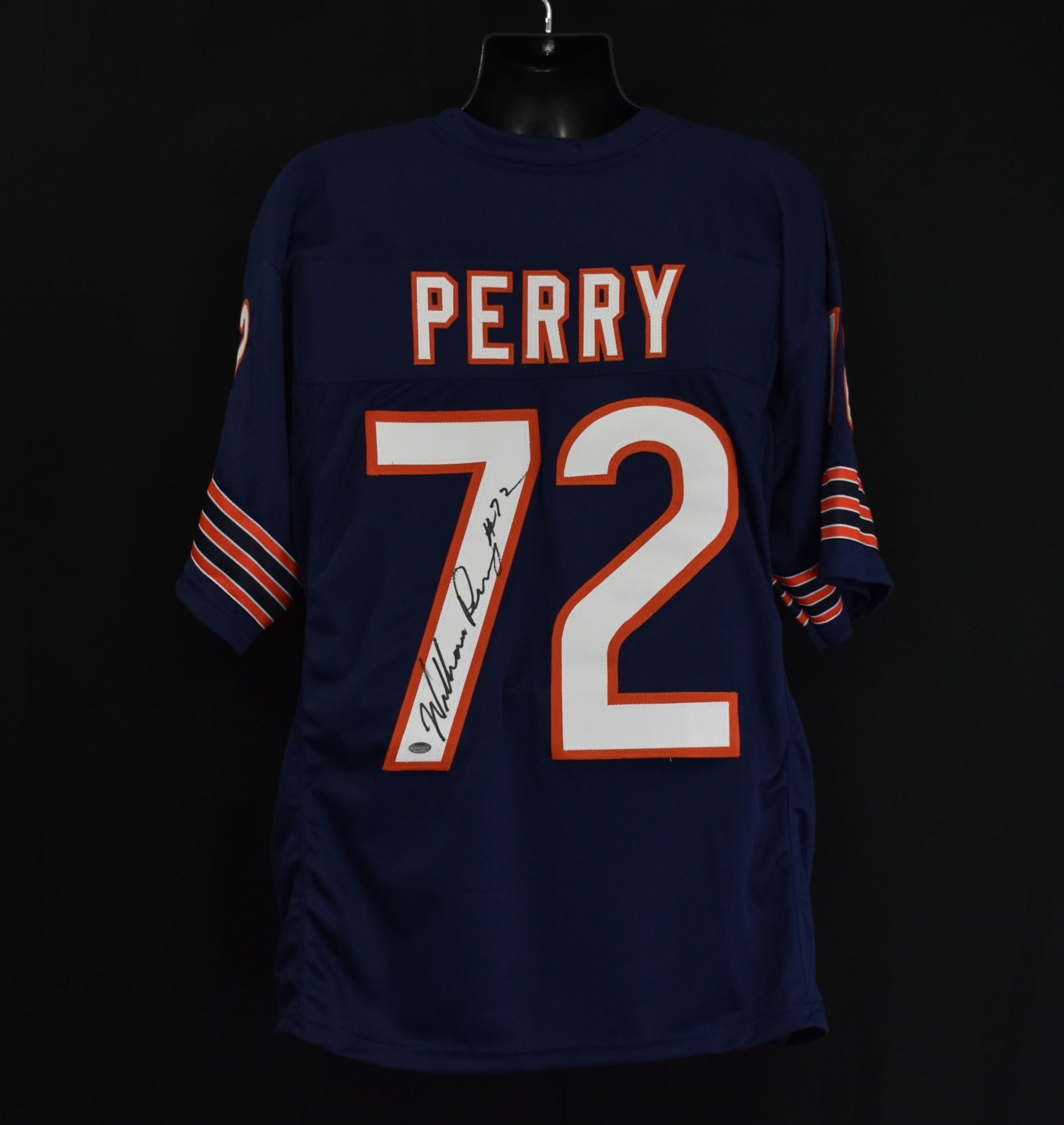 William Perry 72 Autographed Jersey Blue Chicago Bears HOF