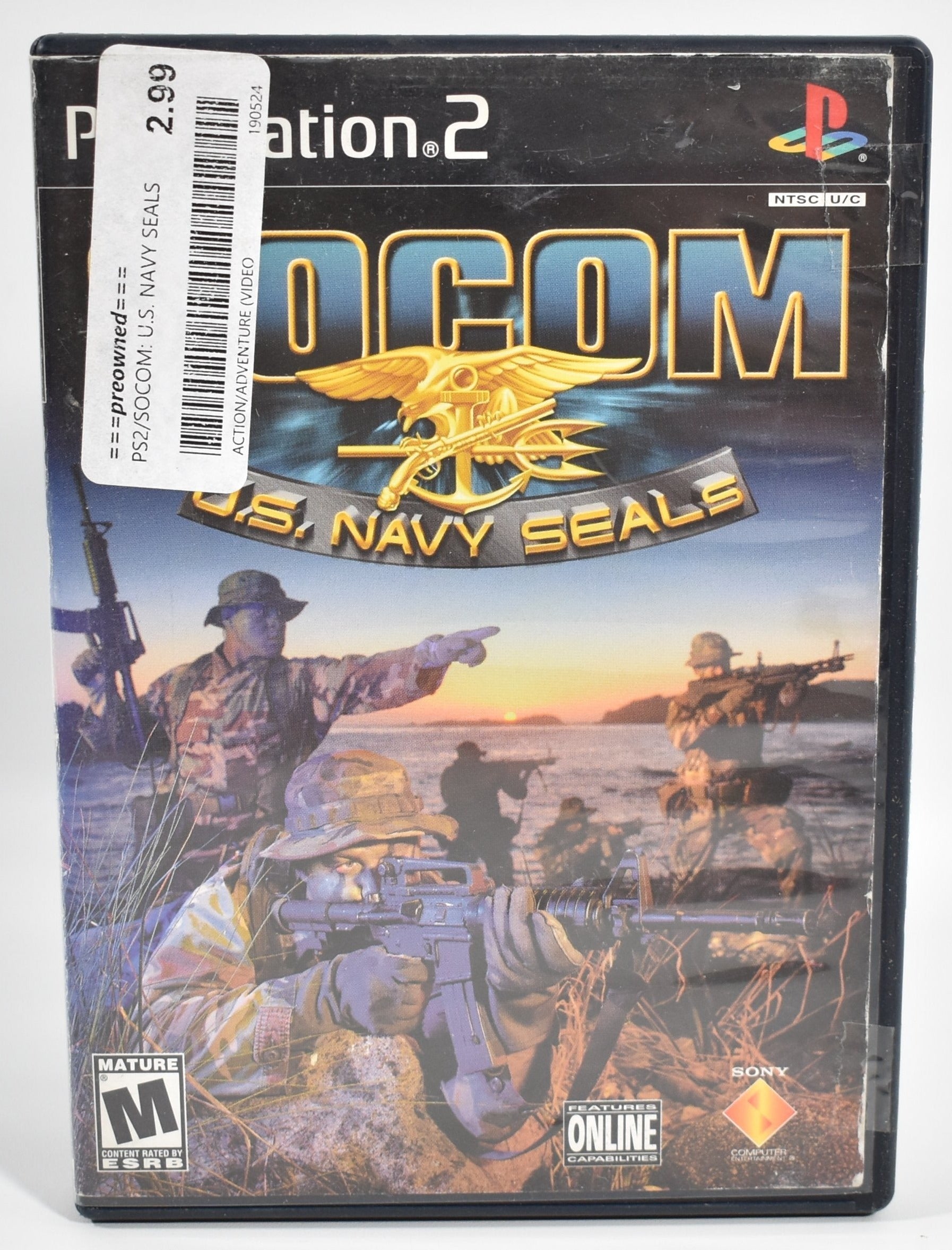 Sony Playstation 2 Video Game Socom Navy Seals Used