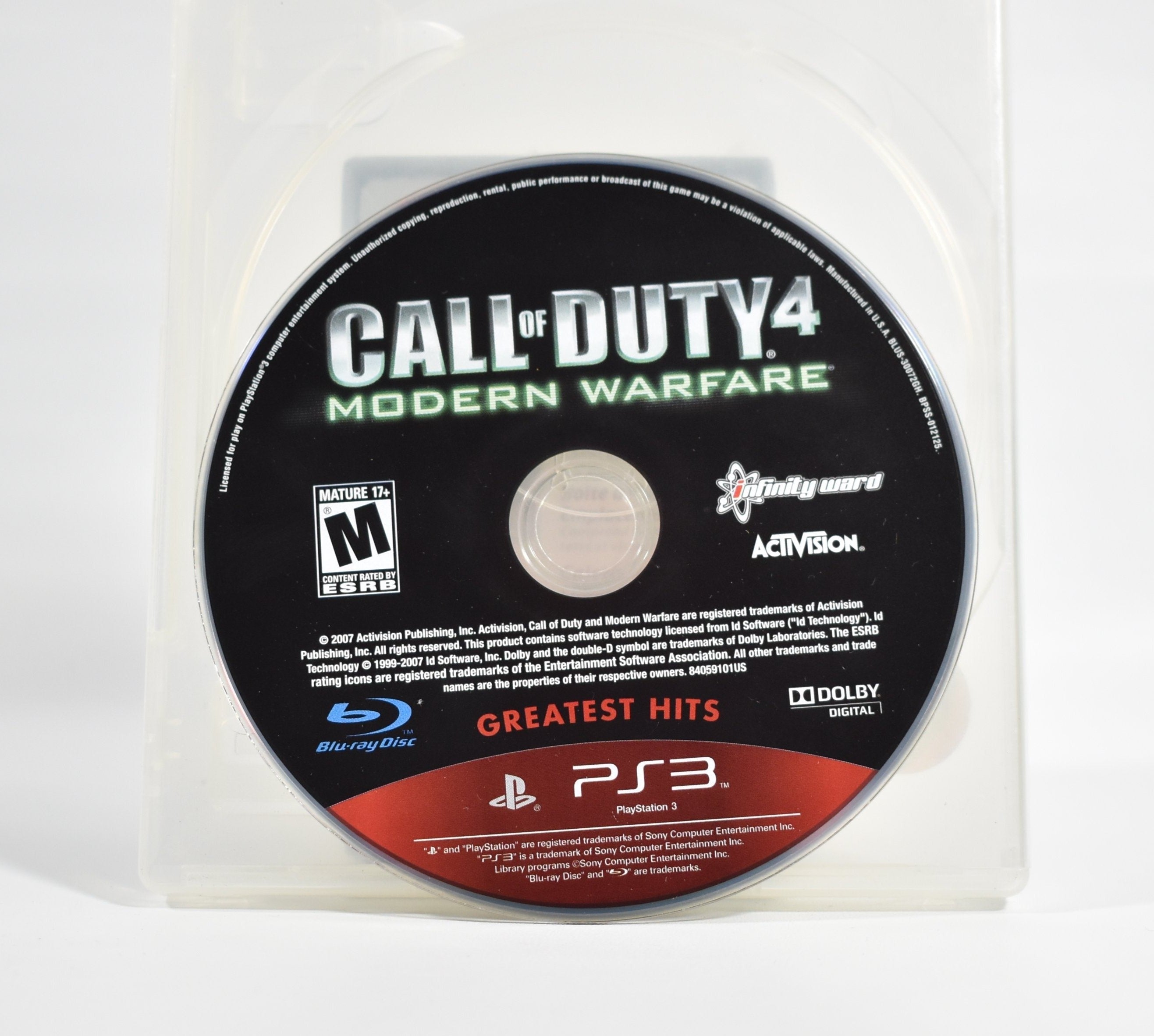 Sony Playstation 3 Video Game Call of duty 4 Modern Warfare USED