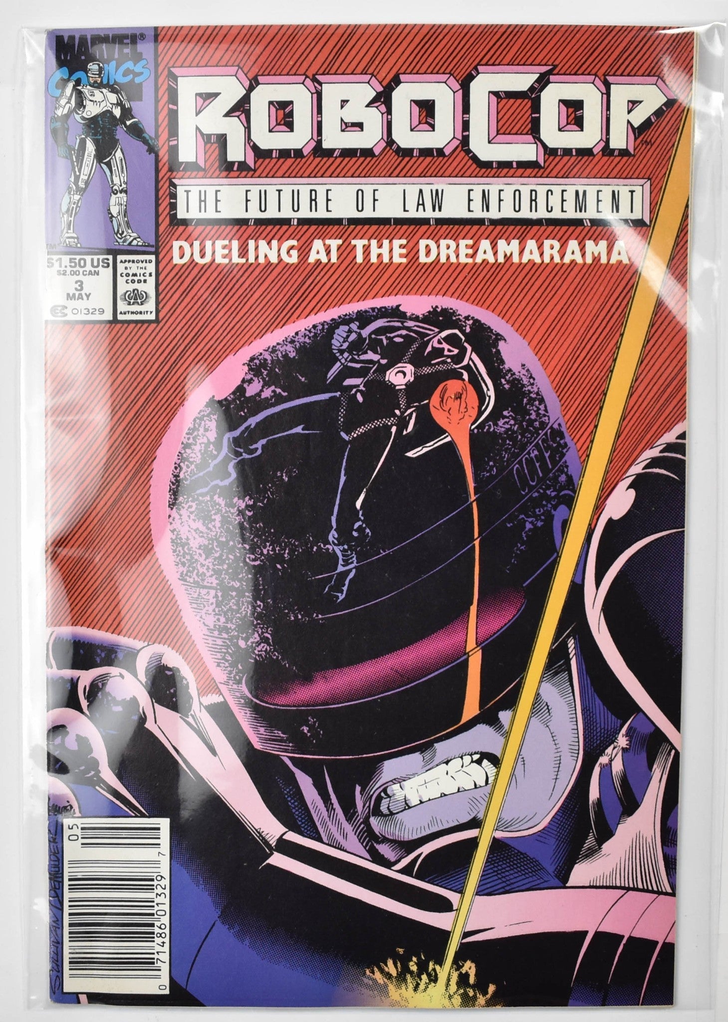 Robo Cop Comic Book 3 Marvel Comics 01329 2 May