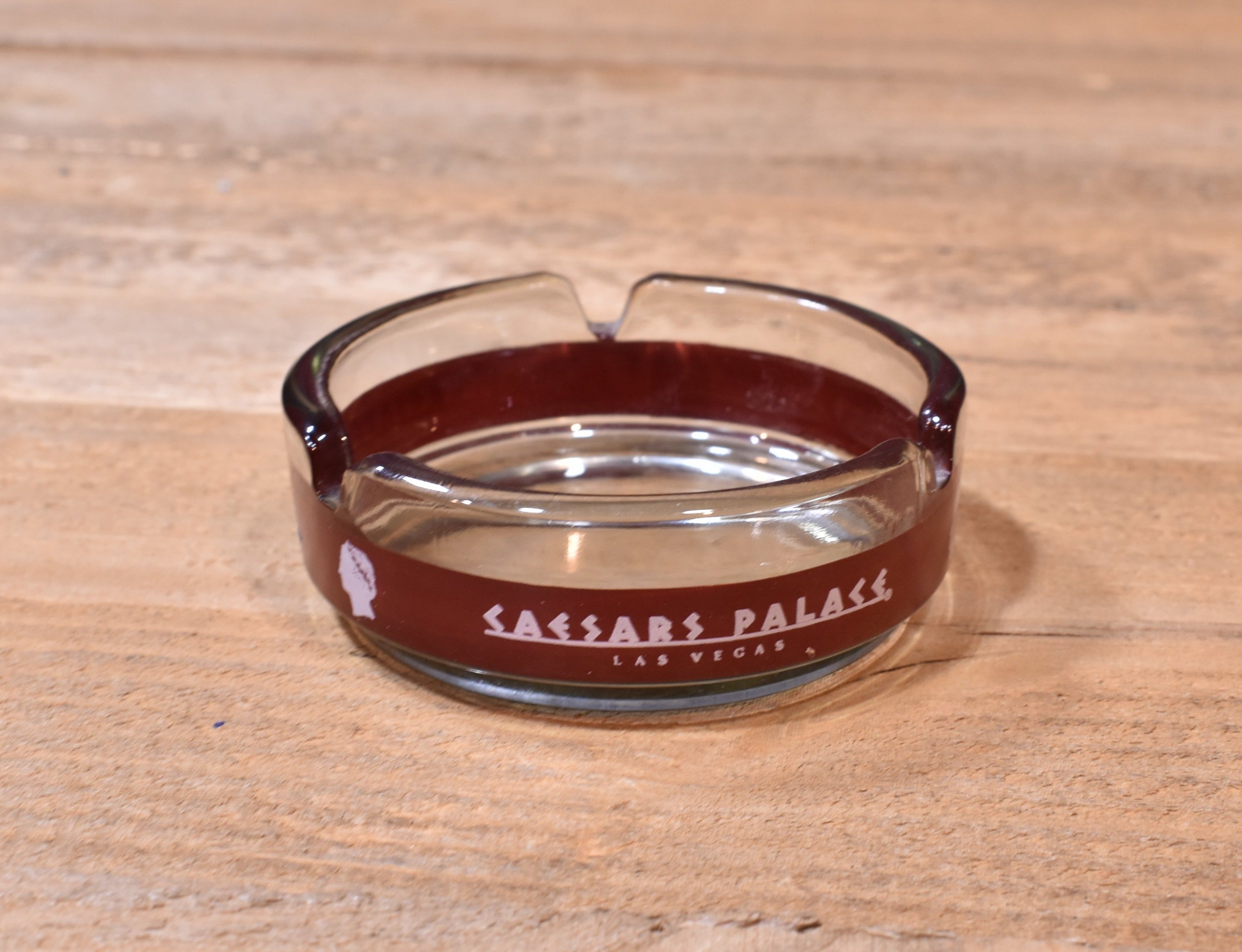 Caesars Palace Ash Tray used 3 inch wide Authentic Piece Glass