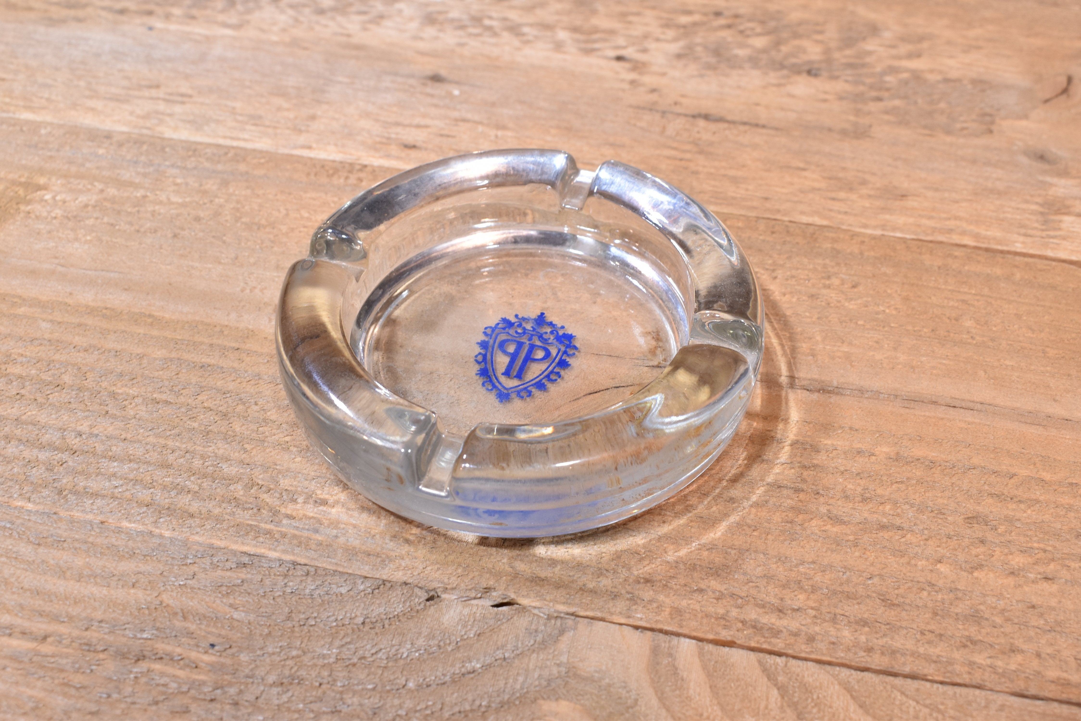 Vintage Ash Tray Glass Clear 3 inch wide used