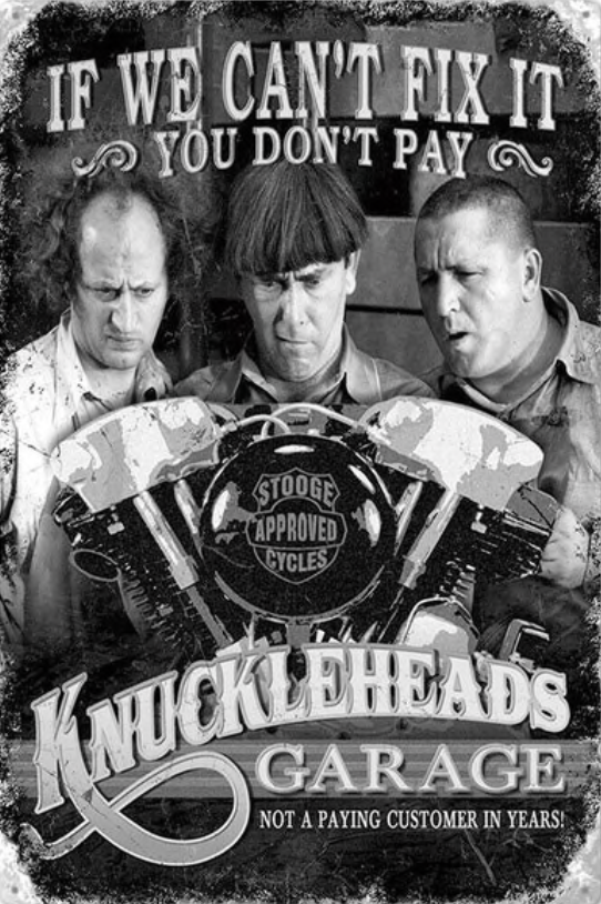 Metal Bar Sign Knuckle Heads