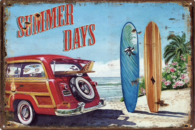 Metal Sign Summer Days