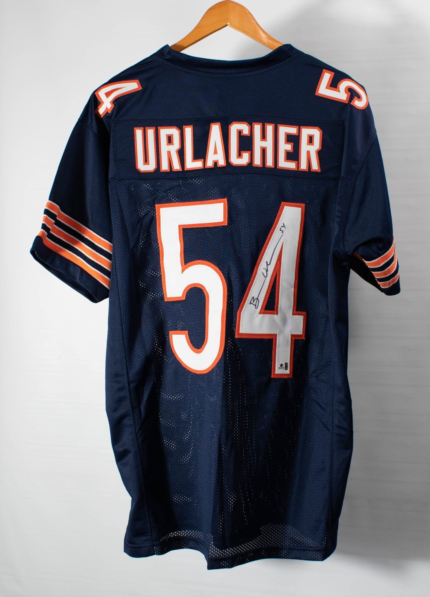 Brian Urlacher CHICAGO BEARS HOF SIGNED Blue Jersey WITNESS COA