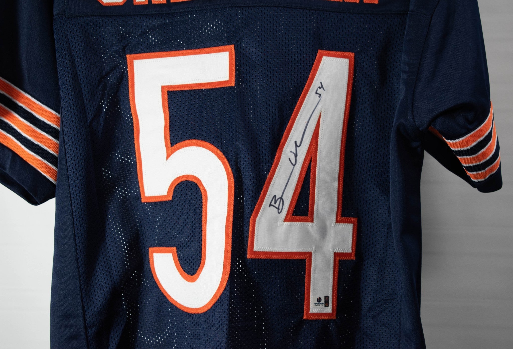 Brian Urlacher CHICAGO BEARS HOF SIGNED Blue Jersey WITNESS COA