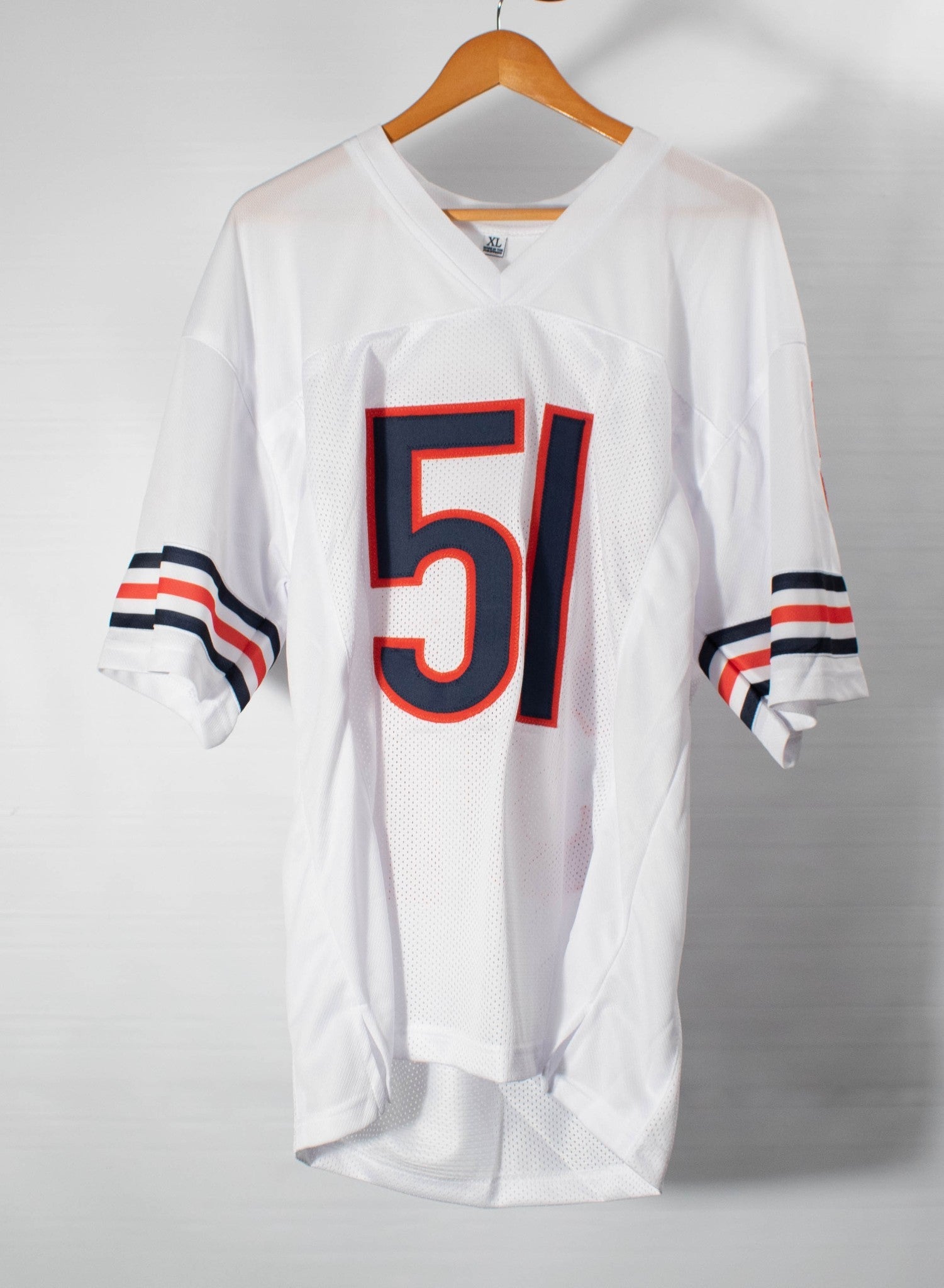 Dick Butkus 50 CHICAGO BEARS 55 SIGNED White Jersey WITNESS COA