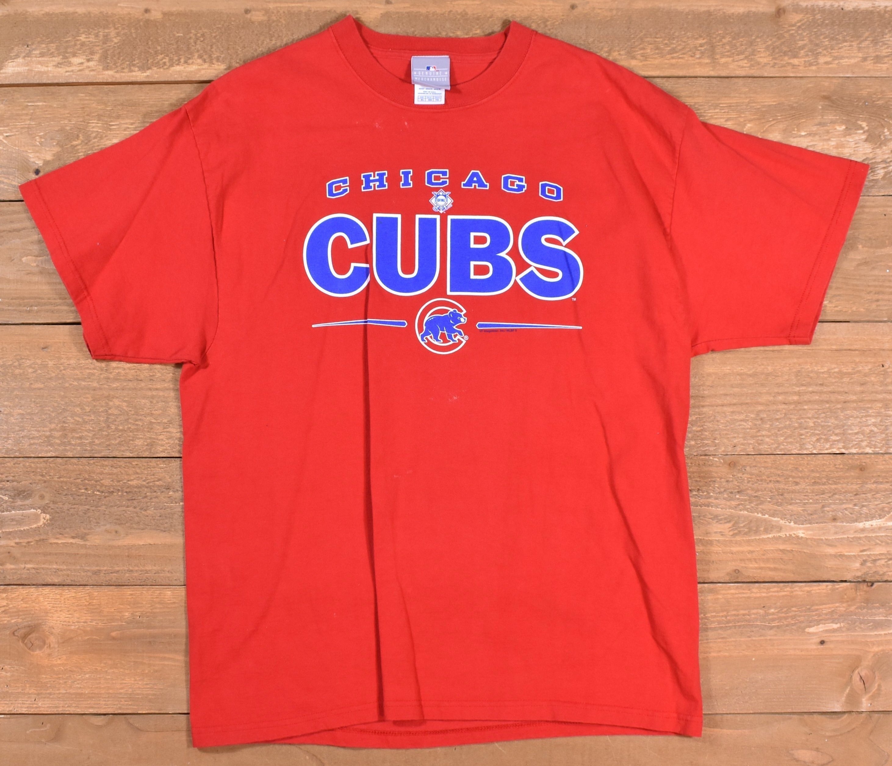 Chicago Cubs MLB Baseball t-shirt Mens XL used Red Authentic Branded tee