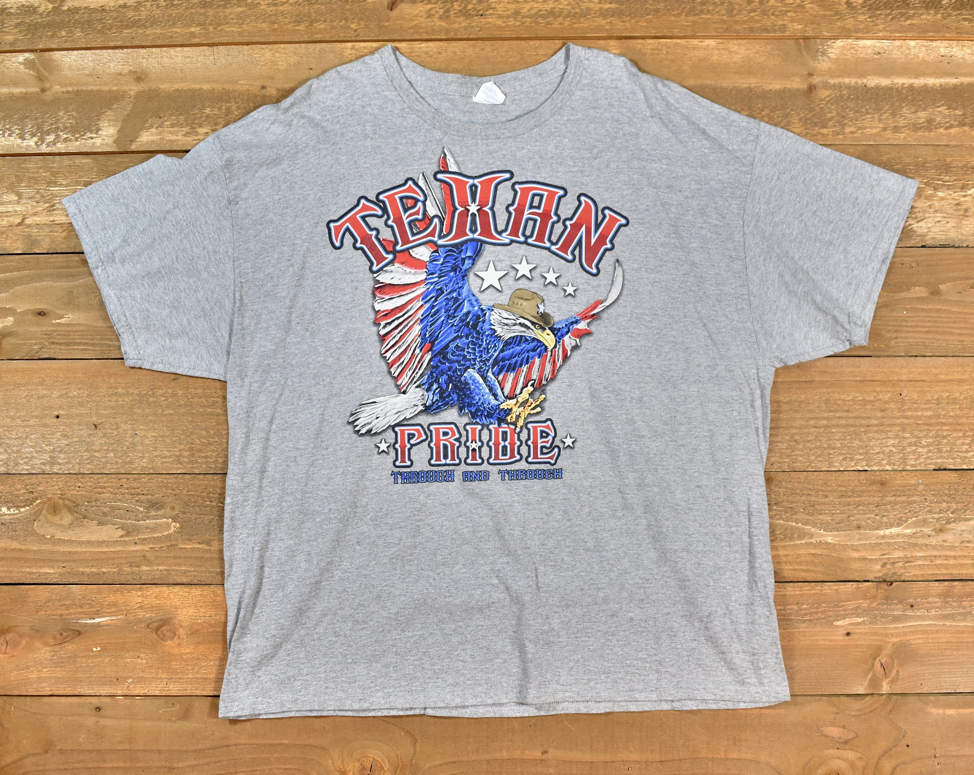 Texan Grey mens t shirt - Large Used