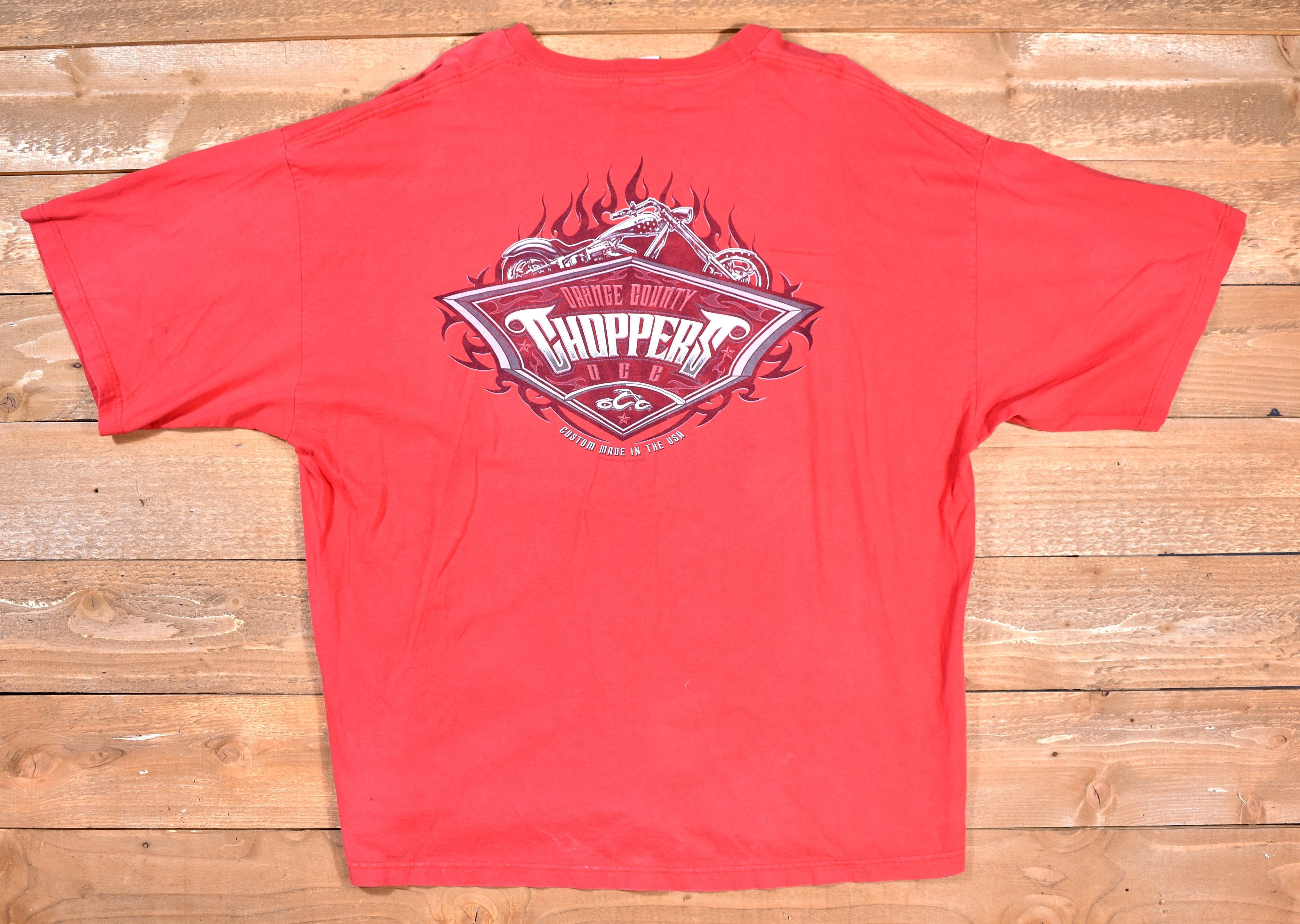 Orange County Choppers Mens used t shirt Authentic Red Made in the USA