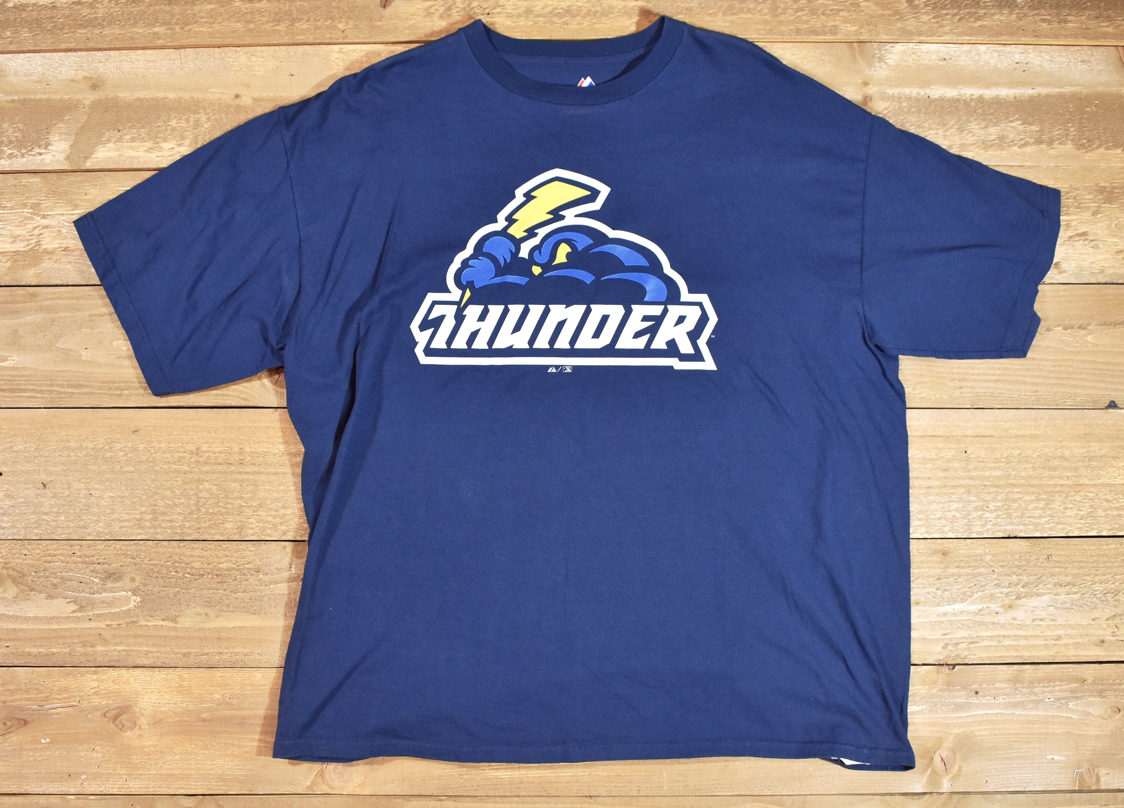 Thunder Baseball Majestic 2XL Blue T shirt Used