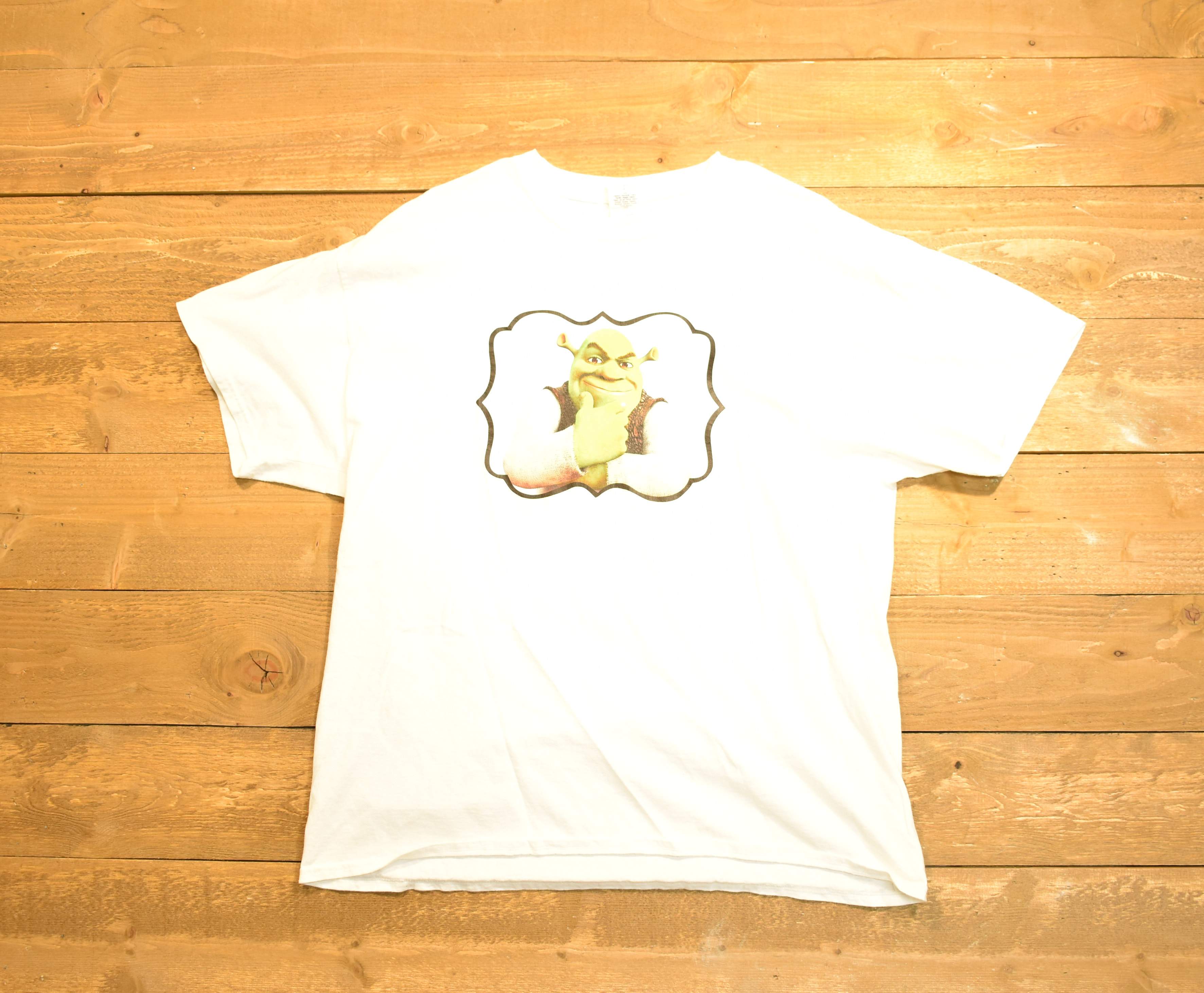 Shrek extra large T-shirt men's white team groom used T-shirt