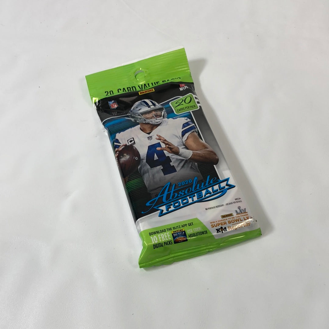 Absolute Football Cards 2020 20 Card Pack NFL Panini