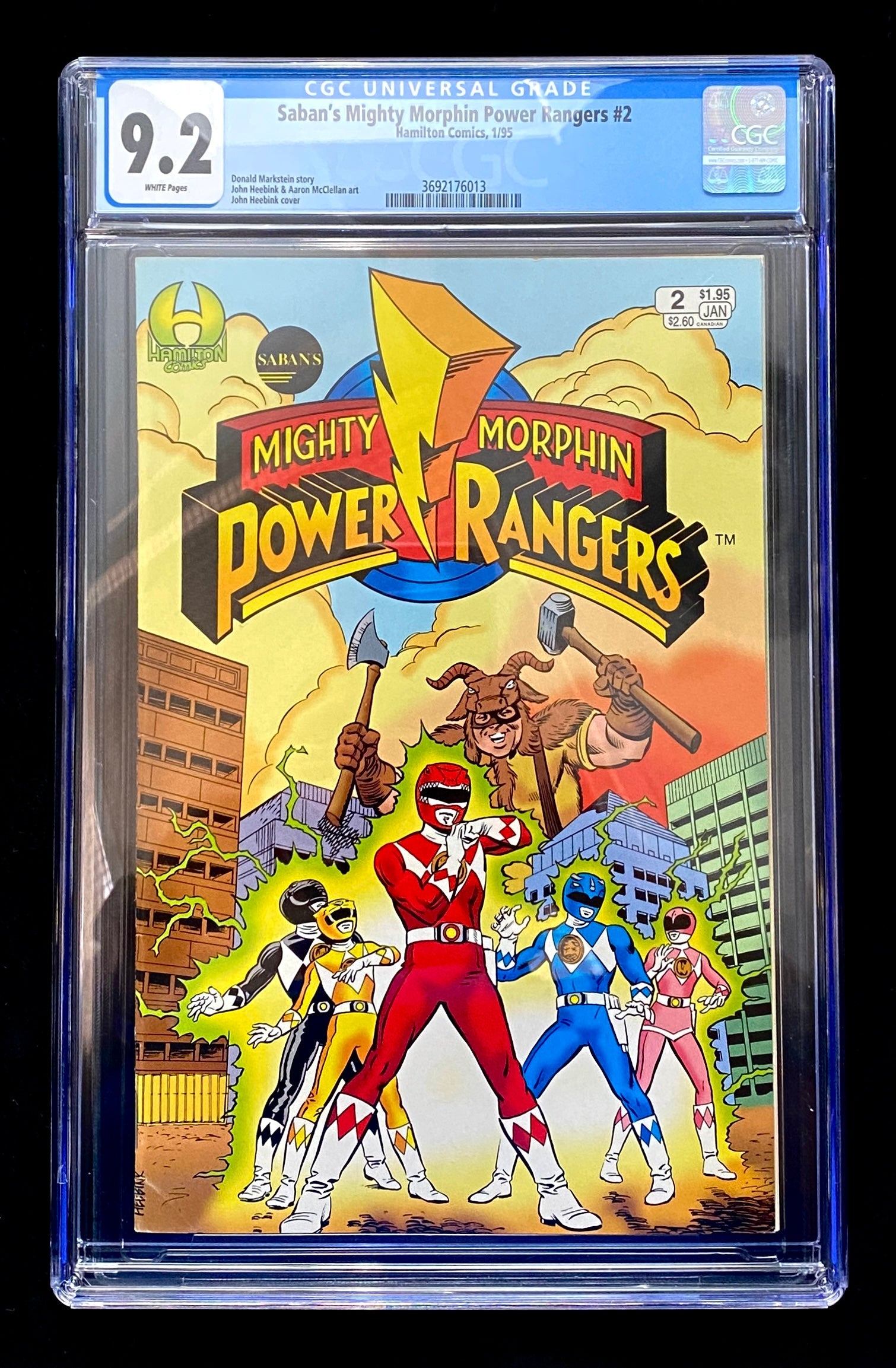 Mighty Morphin Power Rangers Comic Book 2 Graded 9.2 CGC Sabans