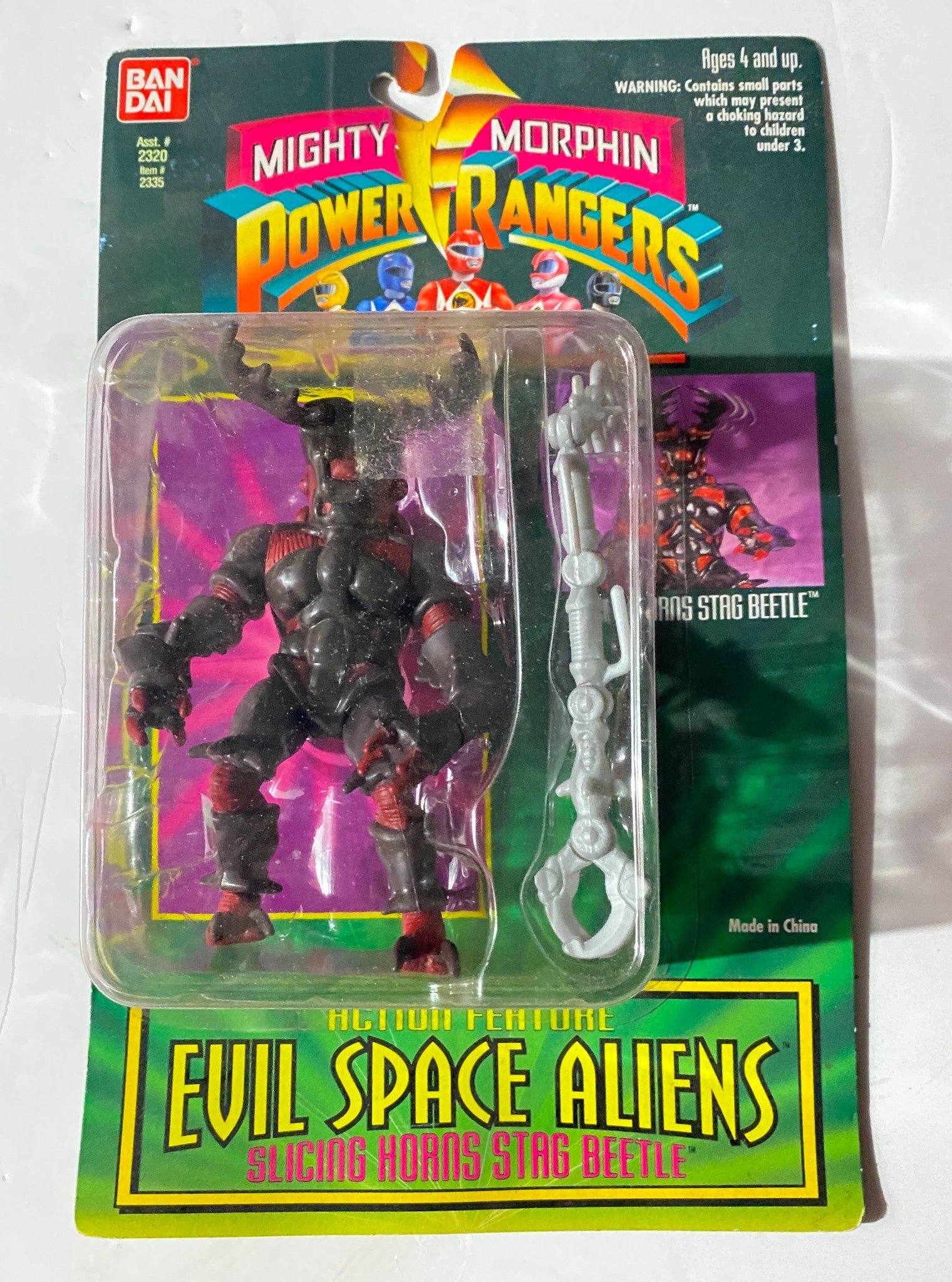 Evil Space Aliens Slicing Horns Stag Beetle Power Rangers Ban Dai