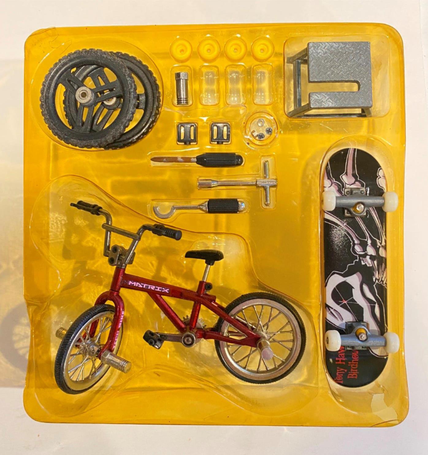 Tech Deck Finger Skateboard and BMX Bike Used Set Vintage Birdhouse Tony Hawk