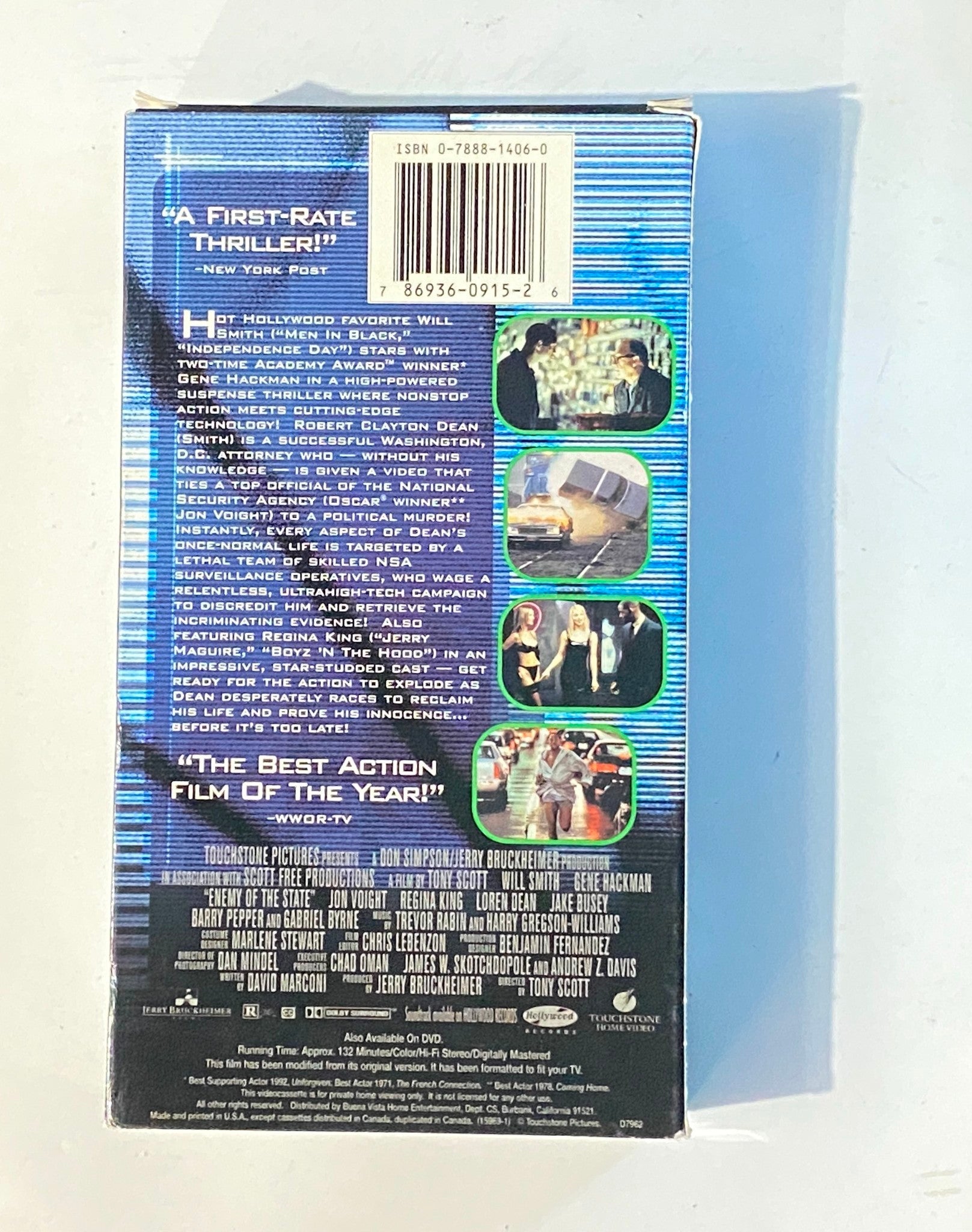 Enemy of The State VHS Movie Used Tape Tested Will Smith