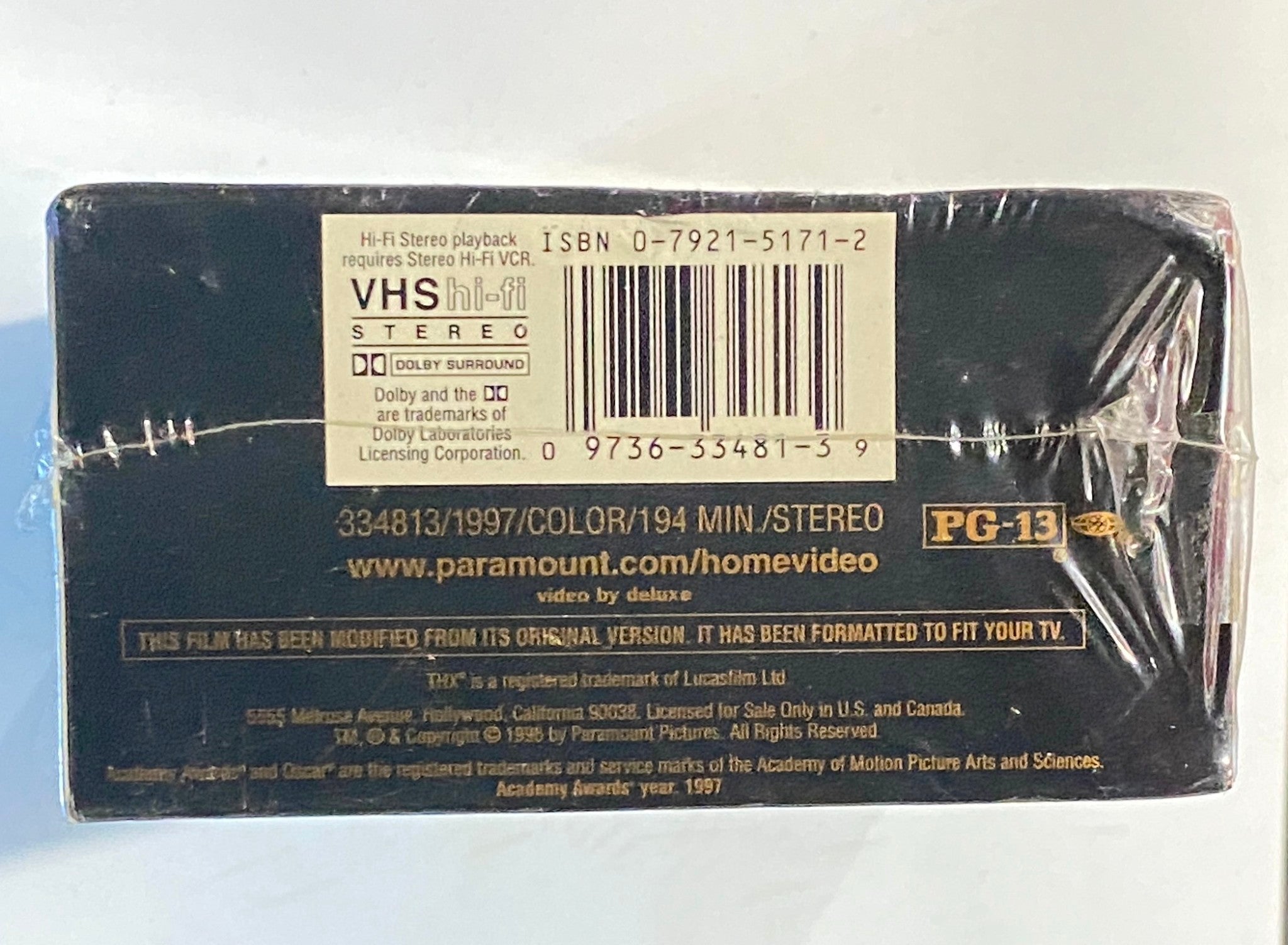 Titanic (VHS, 1997, 2-Tape Set) Factory Sealed New Leonardo Dicaprio Cameron