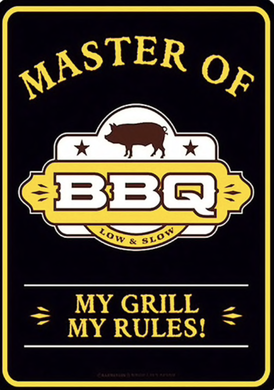 Metal Bar Sign Master Of BBQ