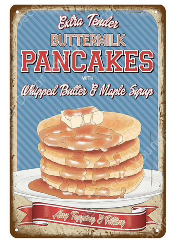 Metal Bar Sign Pancakes