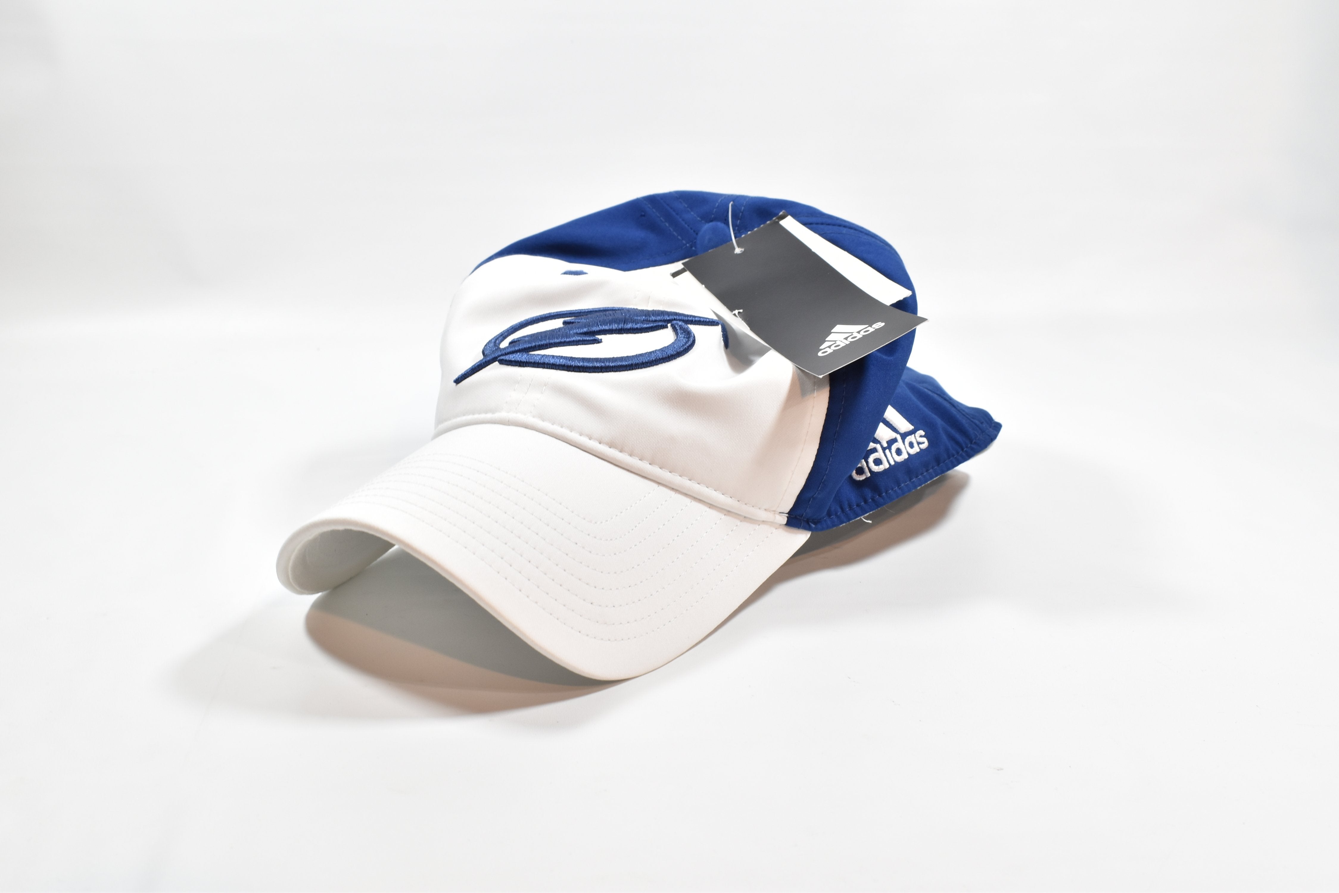 Tampa Bay Lighting Mens Hat NHL Hockey Hat Blue and white Adidas Authentic Flex