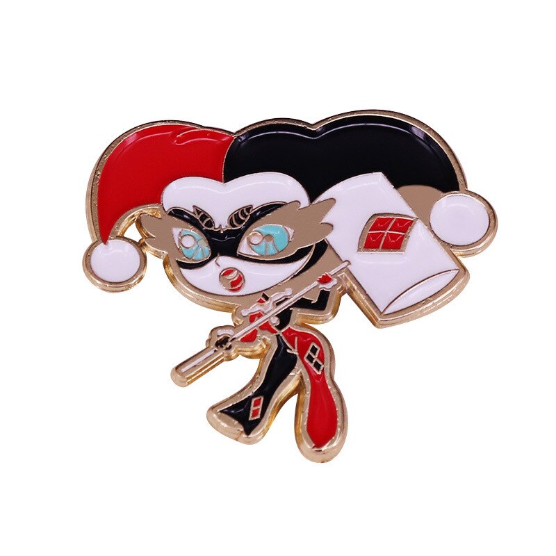 Cartoon Harlequin Brooch Funny Action Adventure Movie Inspiration Badge