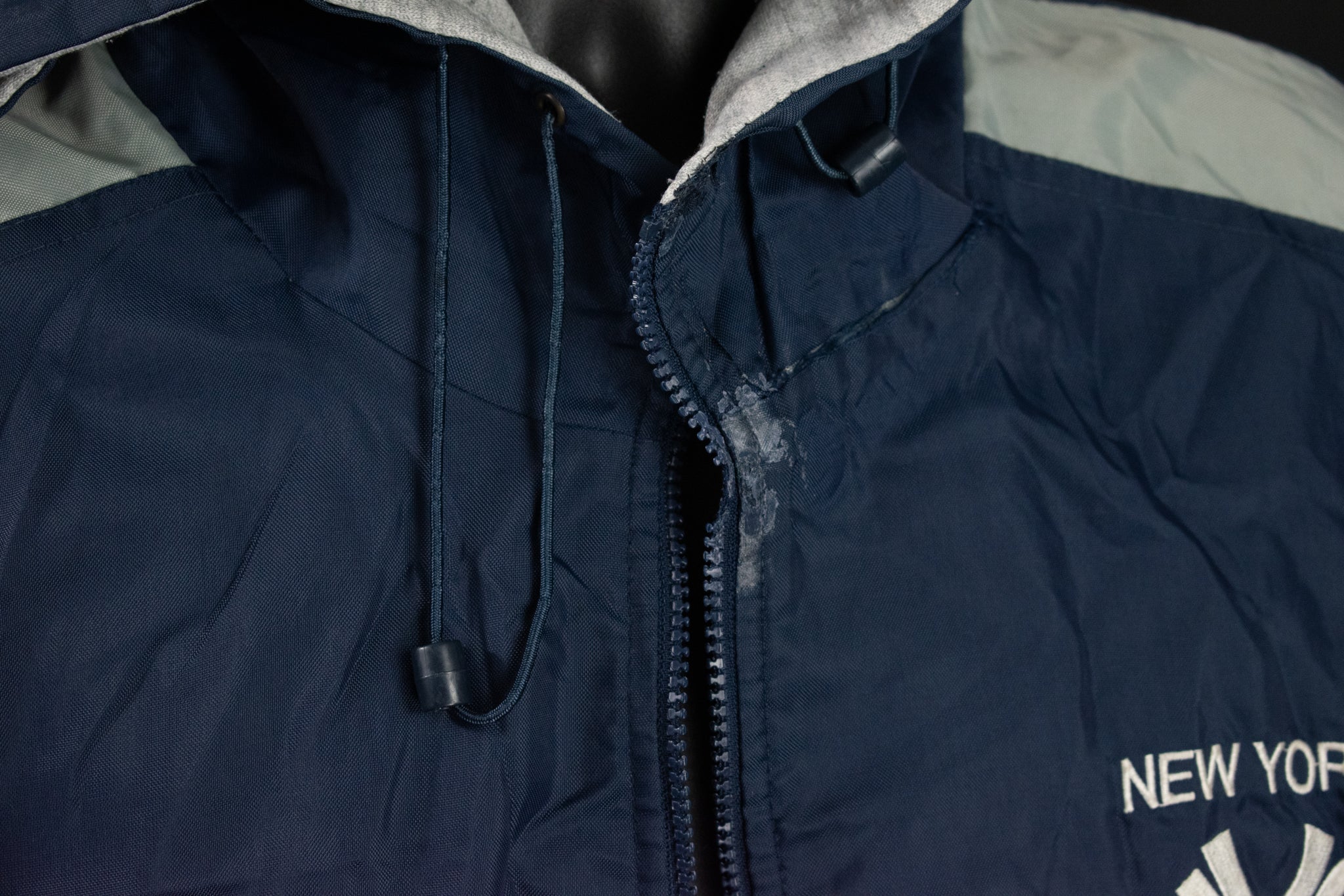 New York Yankees Puma Winter Jacket Reversal Adult X-Large Mens Hooded Coat
