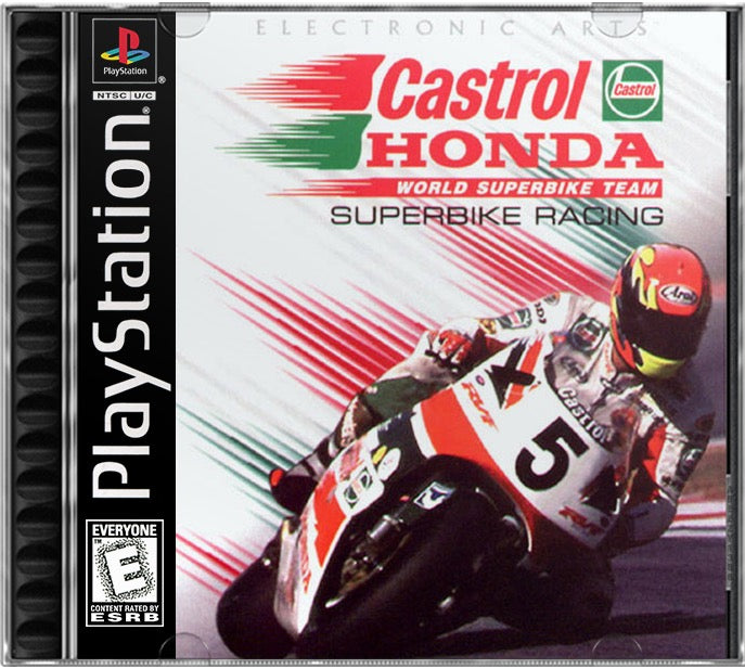 Castrol Honda Superbike Racing PS1 Sony Playstation 1 Used Video Game