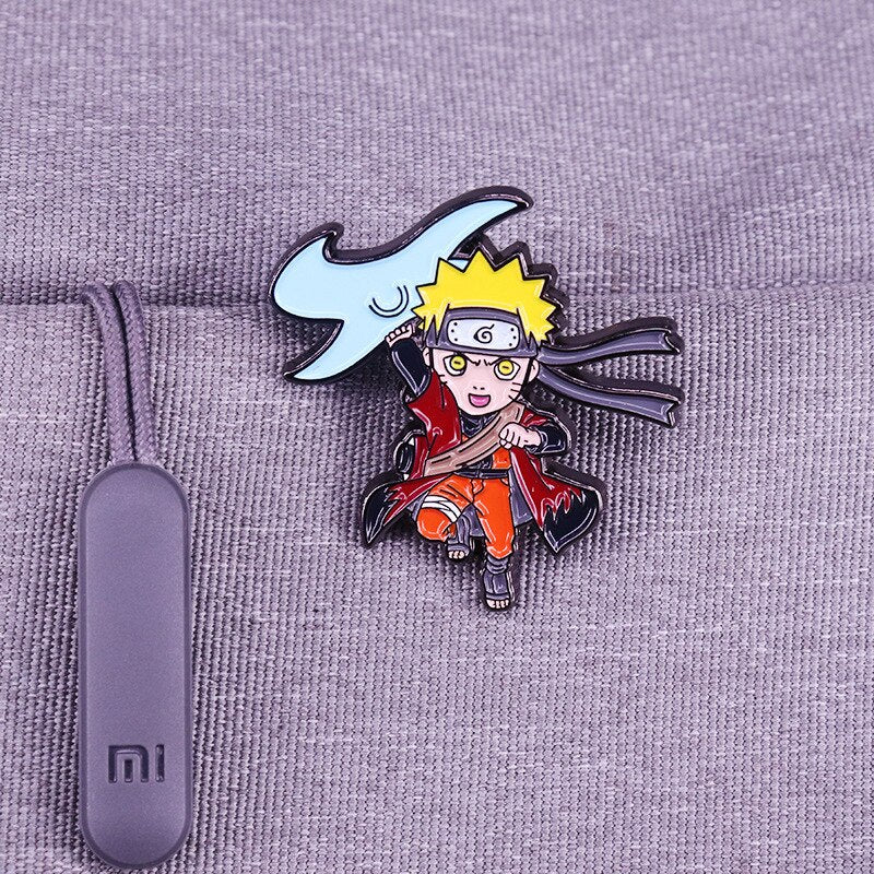 Cartoon Swirl Boy Brooch Japanese Anime Fan Badge